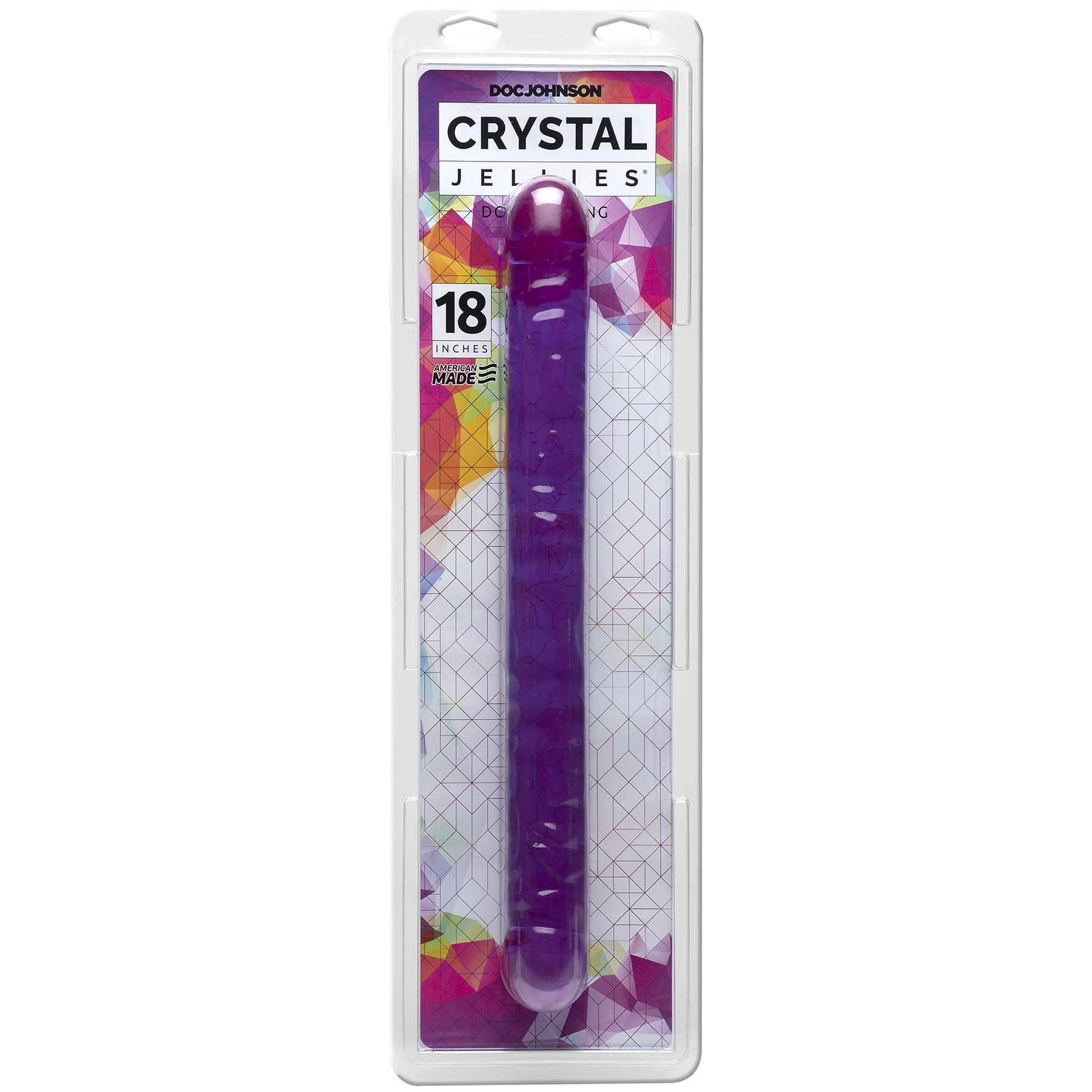 Crystal Jellies 18 Inch Double Dong - Purple - Image 2