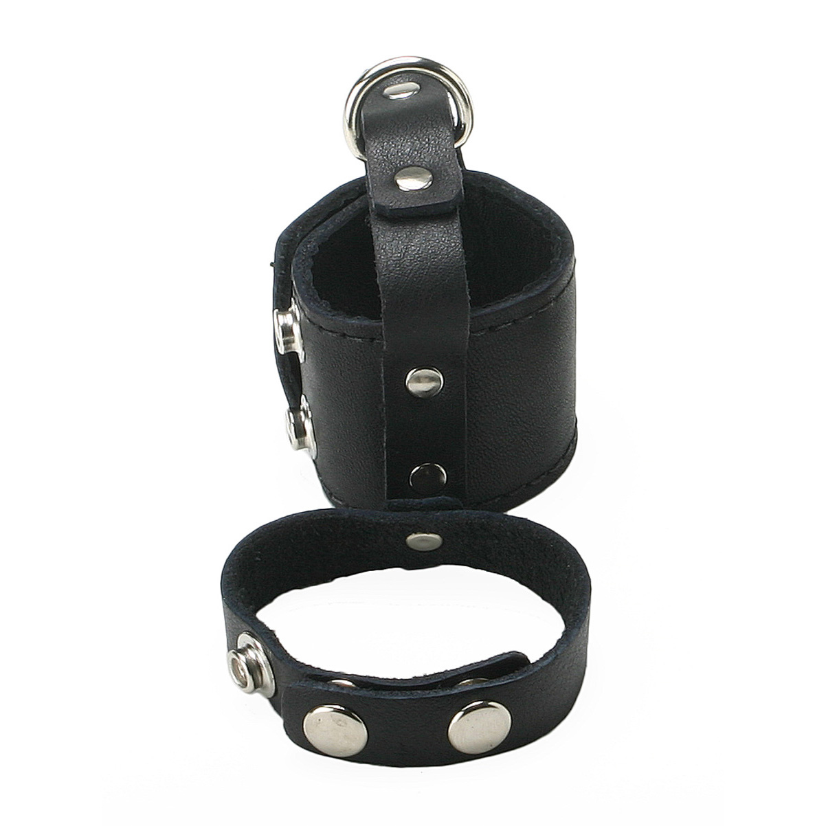 Strict Leather Cock Strap and Ball Stretcher - Small - Image 3