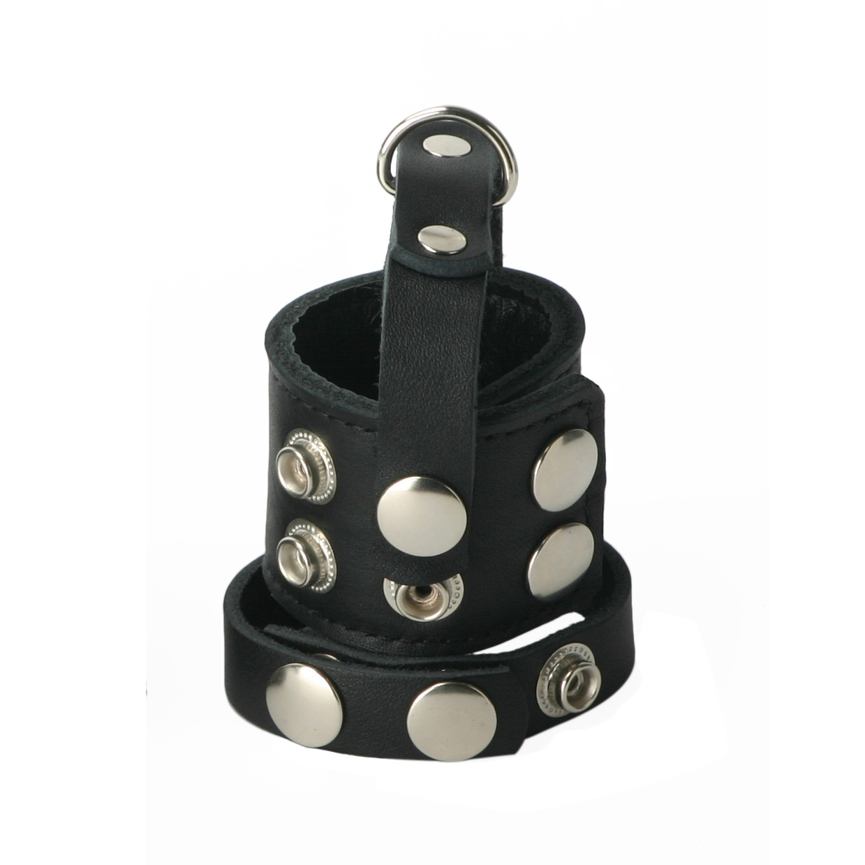 Strict Leather Cock Strap and Ball Stretcher - Small - Image 2