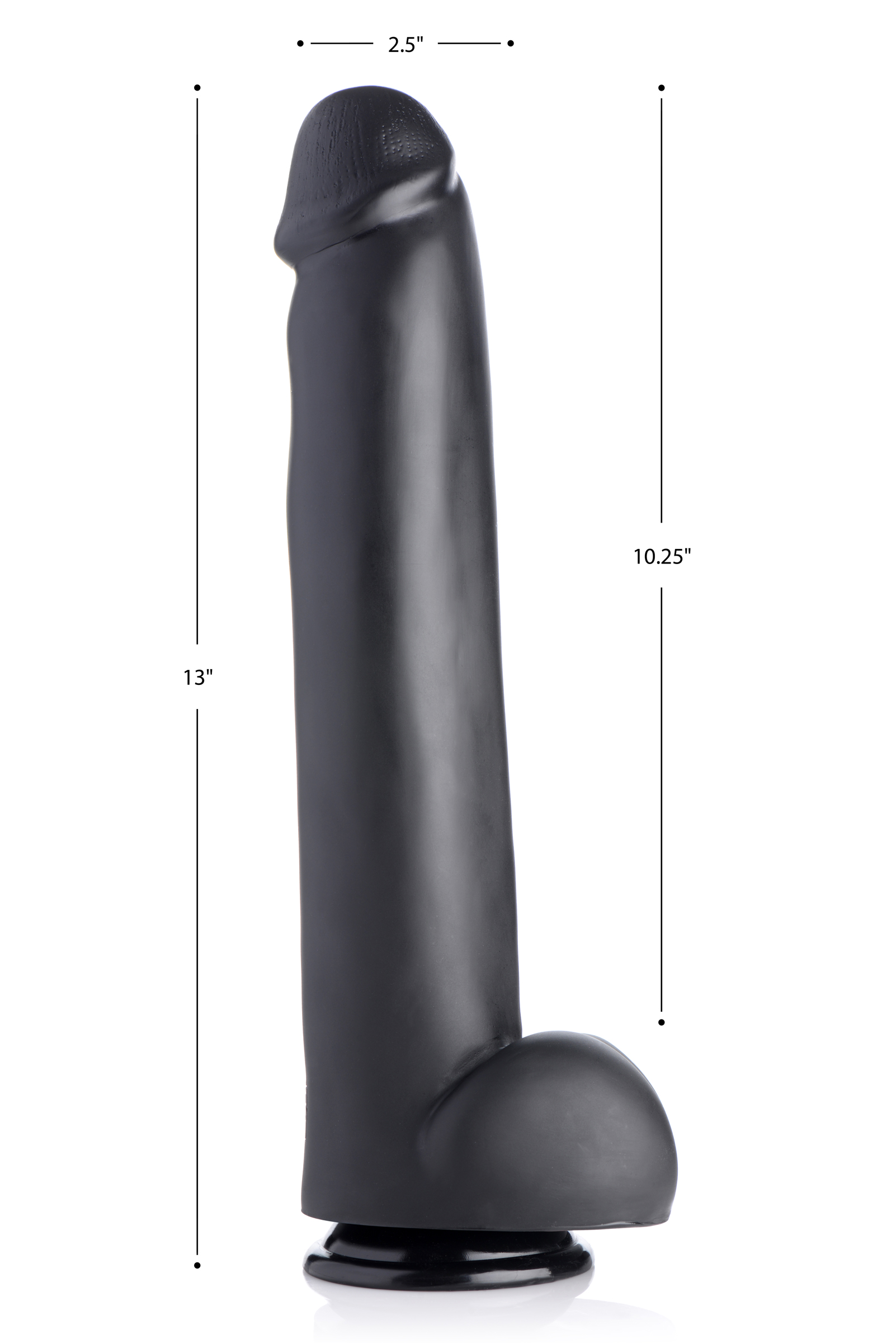 The Master Suction Cup Dildo - Black - Image 3