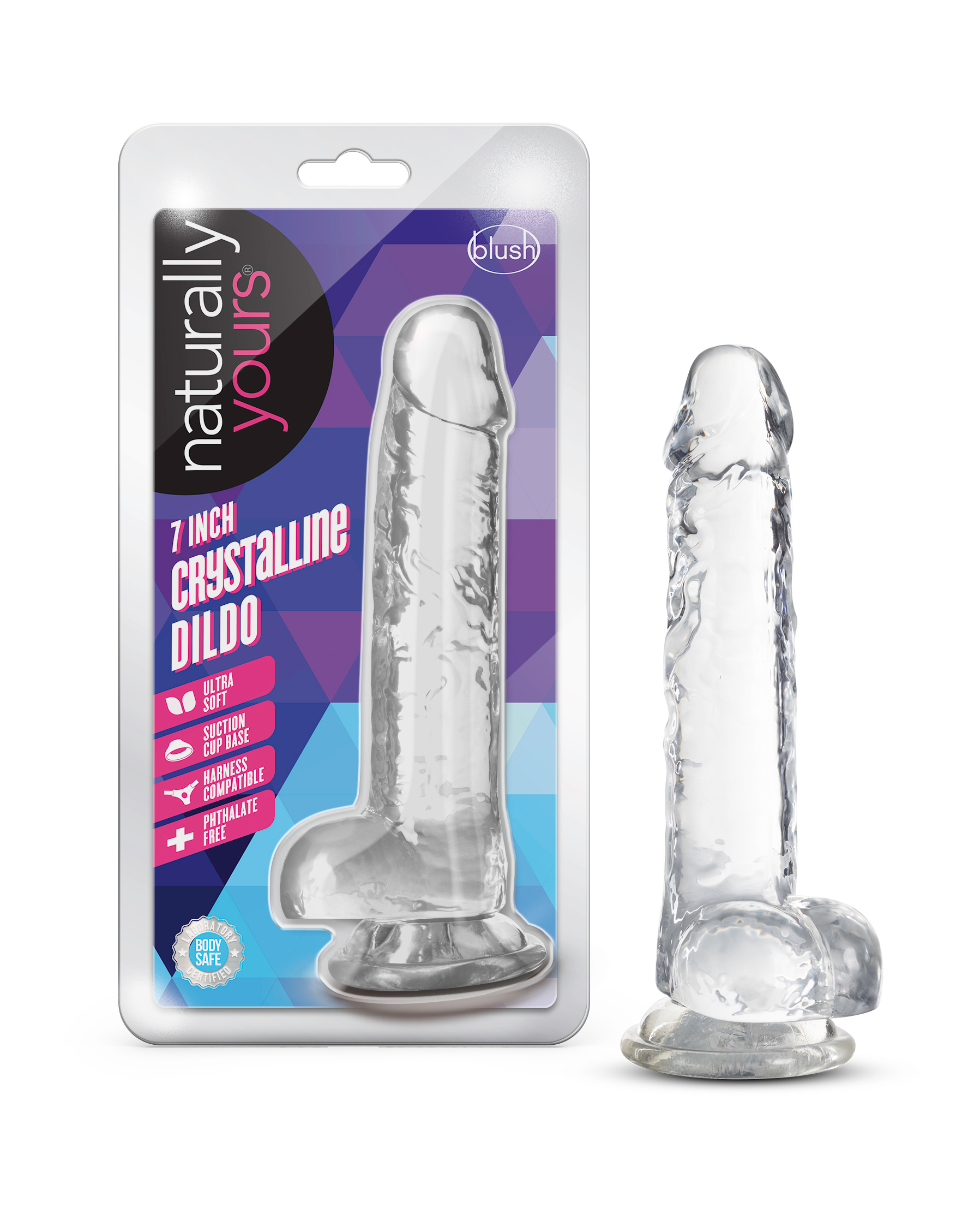 Naturally Yours - 7 Inch Crystalline Dildo - Diamond - Image 4