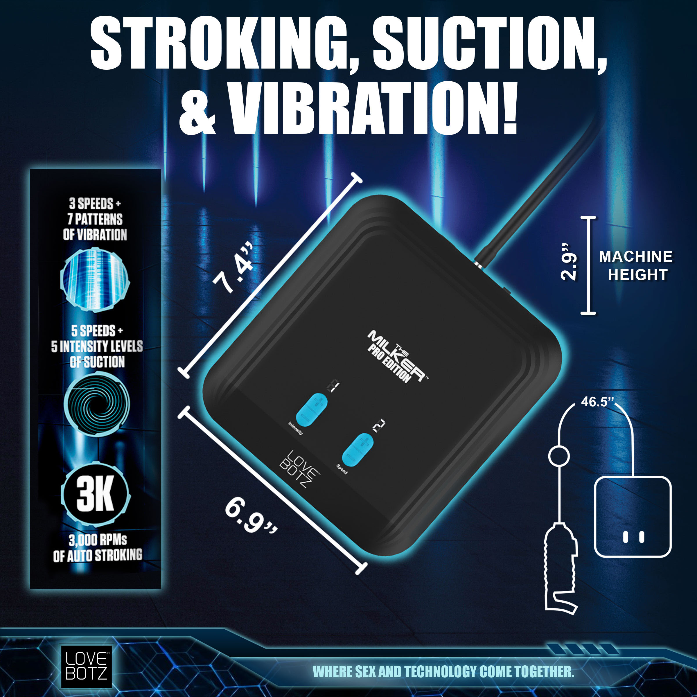 The Milker Pro Edition with Automatic Stroking, Suction and Vibration - Image 6