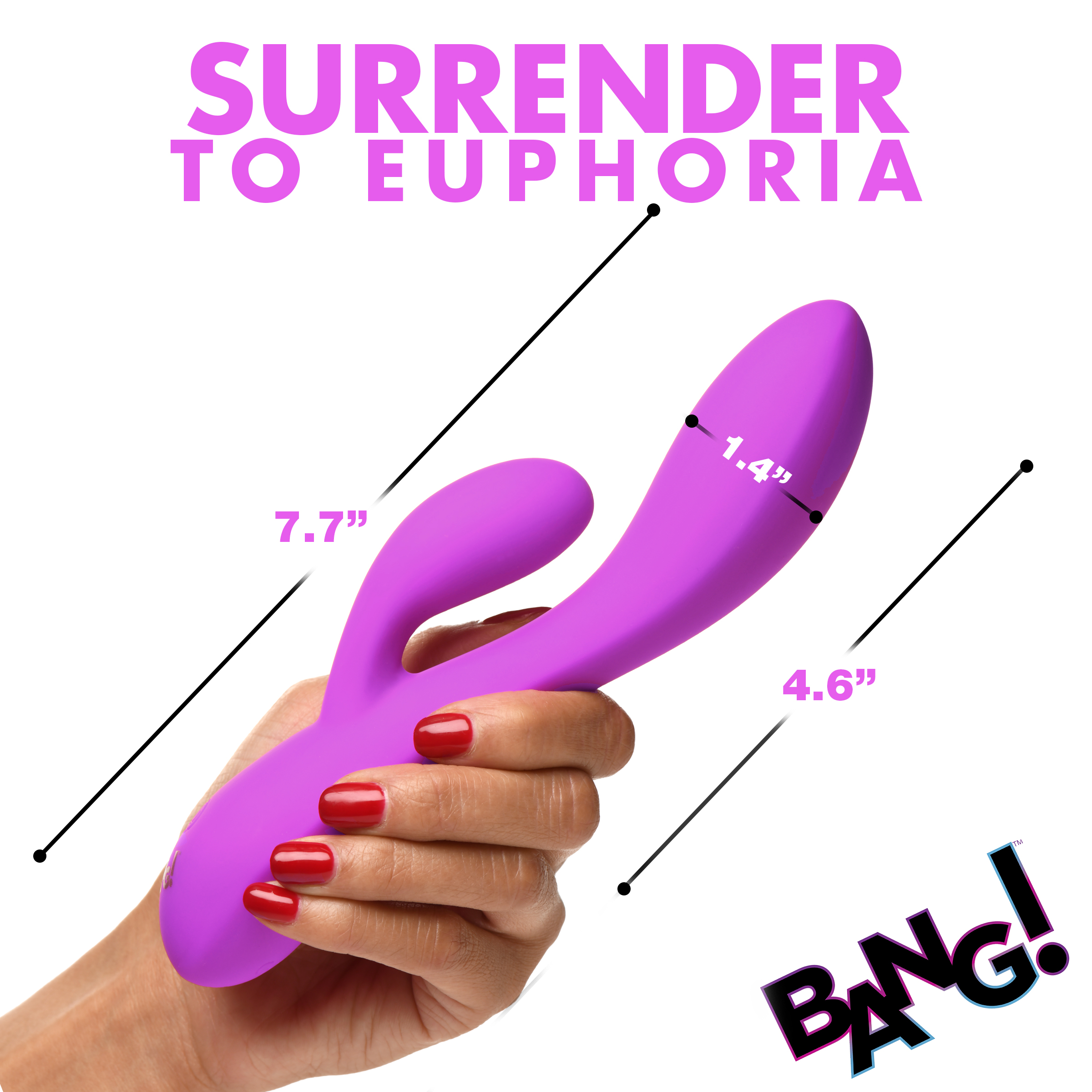10X Flexible Silicone Rabbit Vibrator - Purple - Image 4
