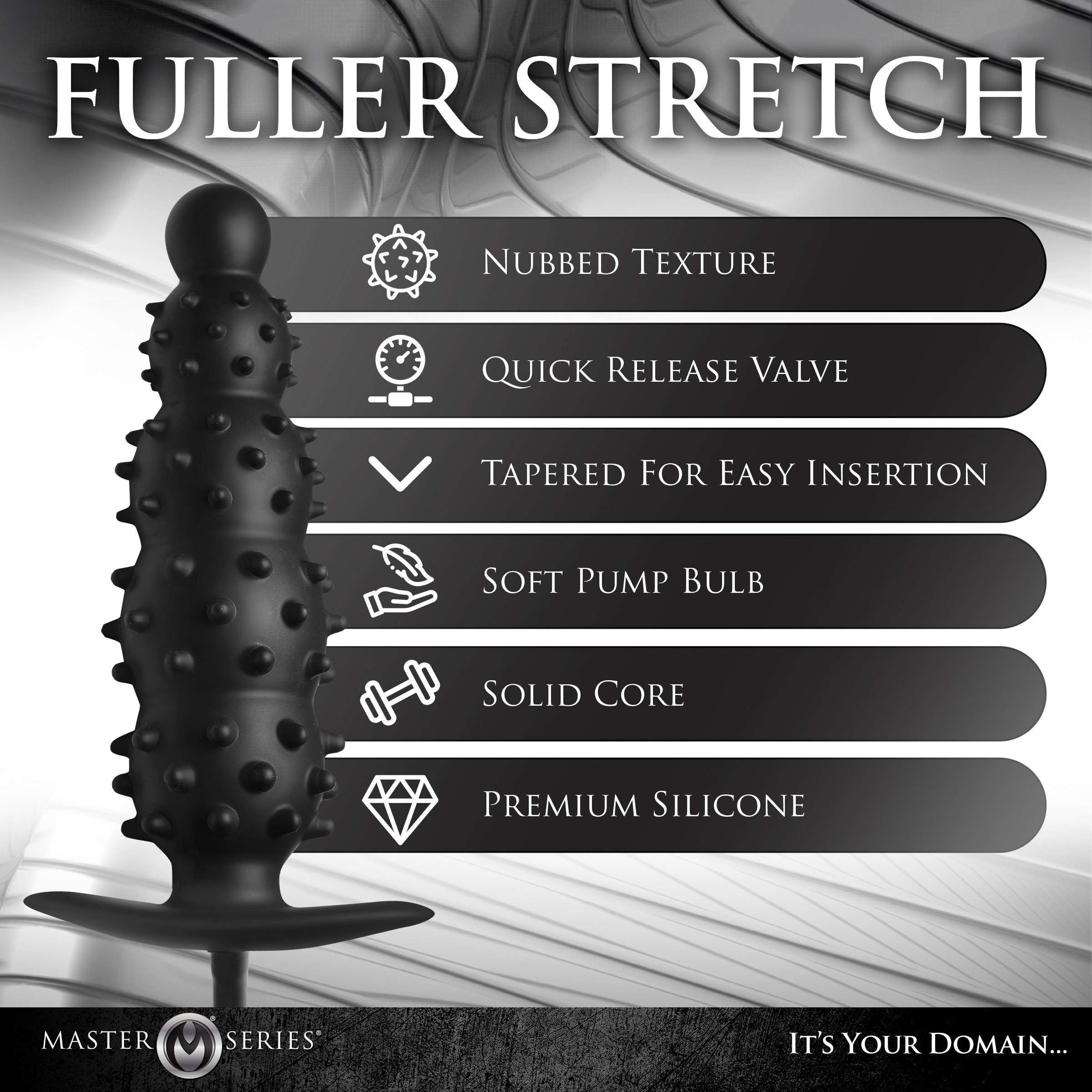 Ass Puffer Nubbed Inflatable Silicone Anal Plug - Image 4