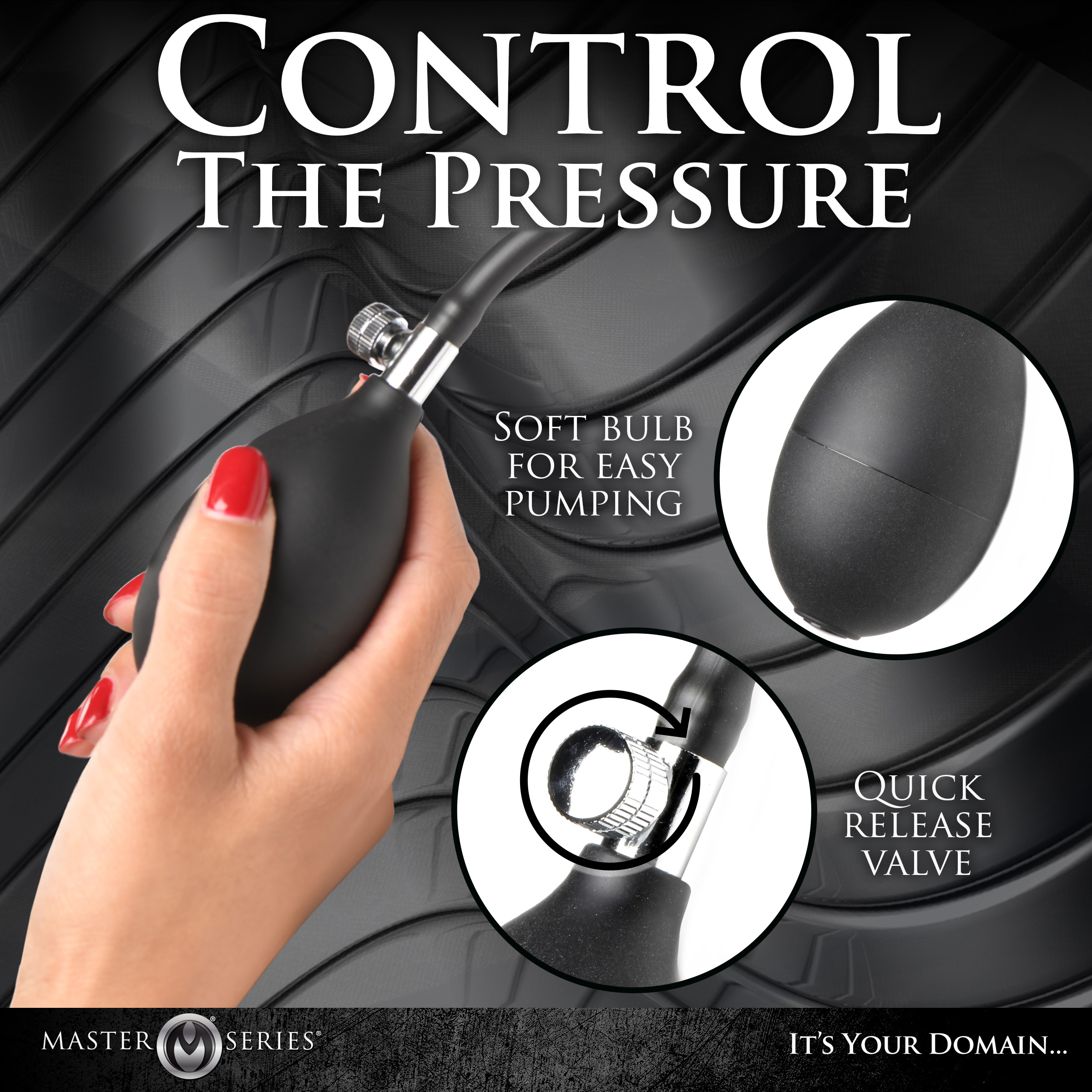 Ass Puffer Nubbed Inflatable Silicone Anal Plug - Image 5