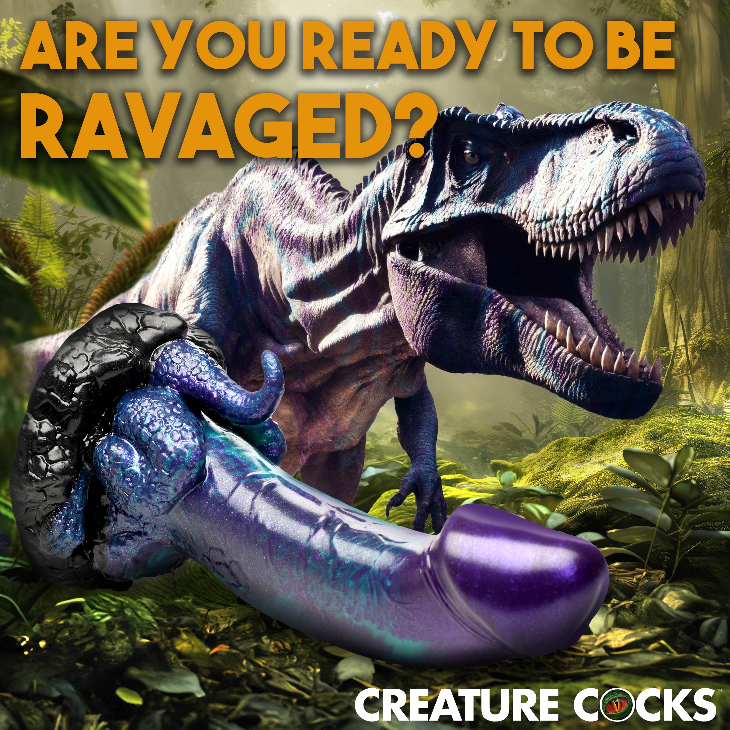 Dino-Dick Silicone Dildo - Large - Creature Cocks - Image 3