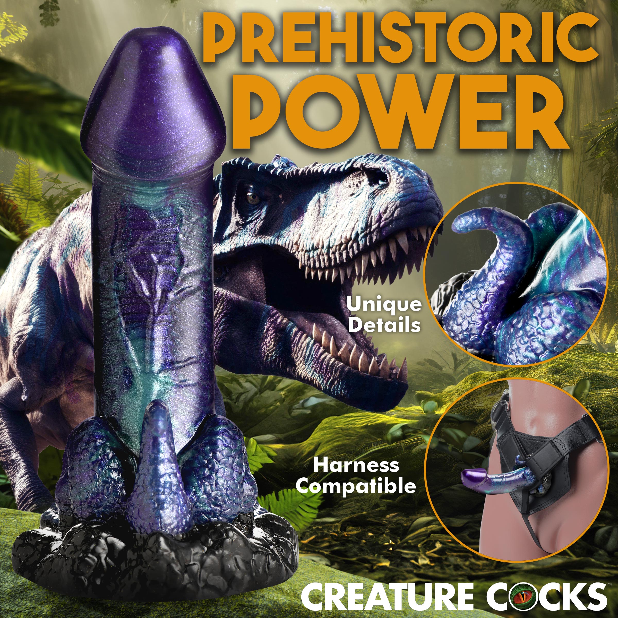 Dino-Dick Silicone Dildo - Large - Creature Cocks - Image 6