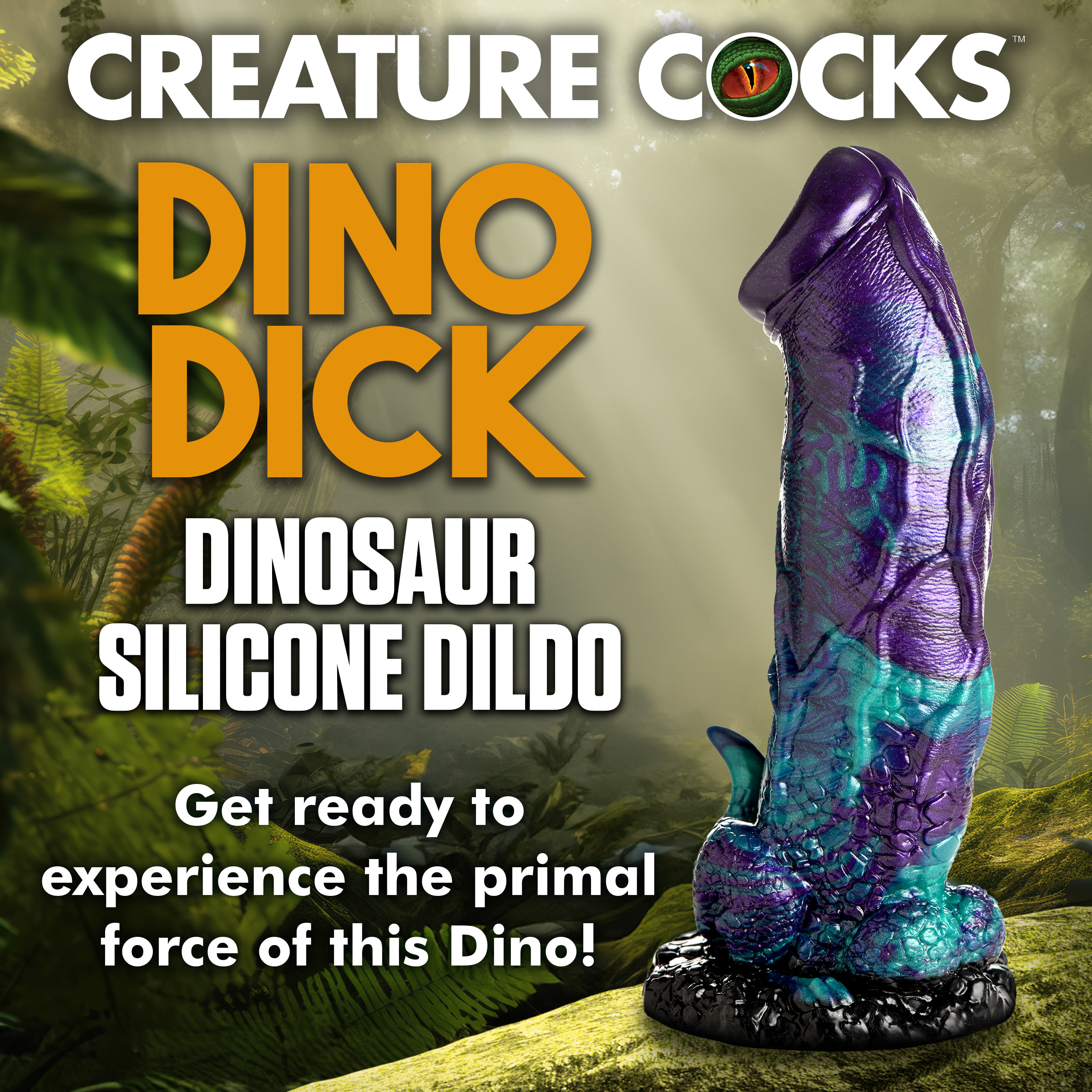 Dino-Dick Silicone Dildo - XL - Creature Cocks - Image 2