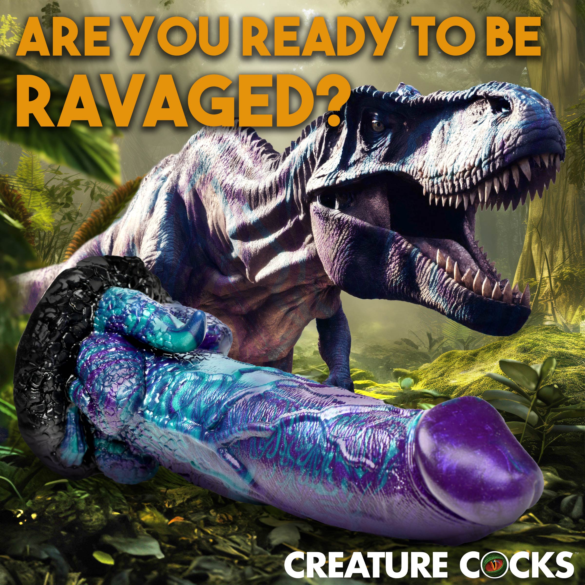 Dino-Dick Silicone Dildo - XL - Creature Cocks - Image 3