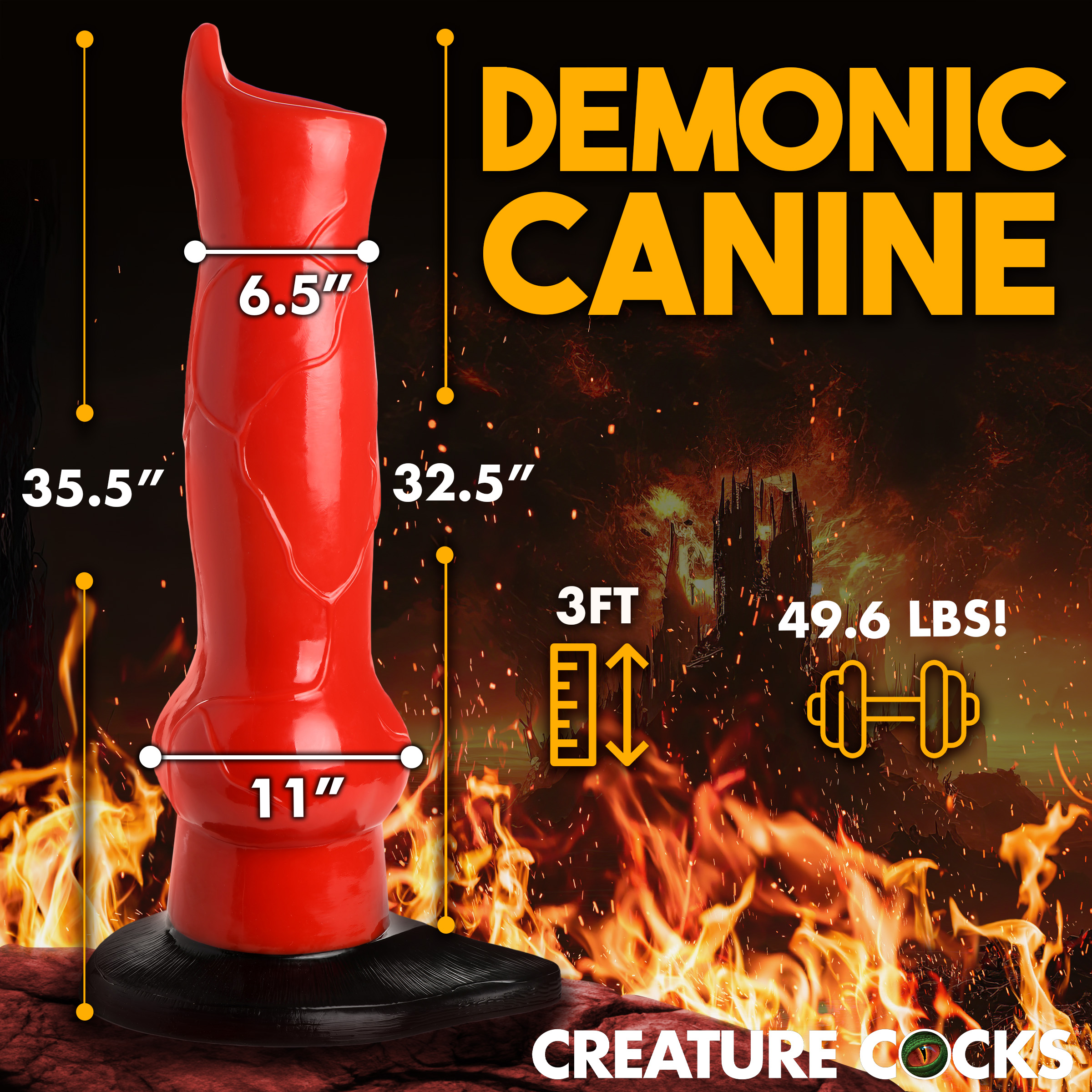 Giant Hell-Hound Canine 3ft Dildo - Image 4