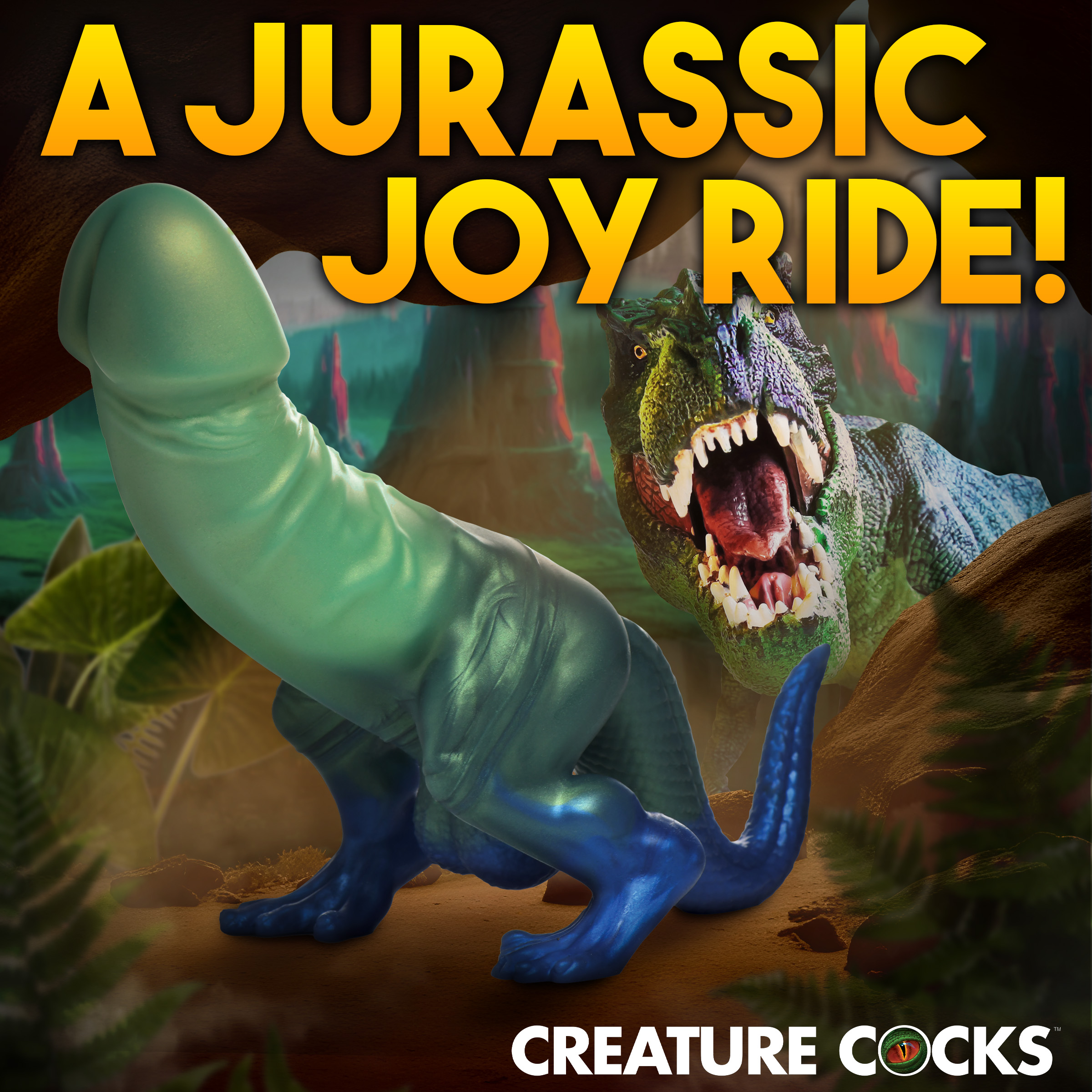 Jurassic Cock Dinosaur Silicone Dildo - Creature Cocks - Image 3