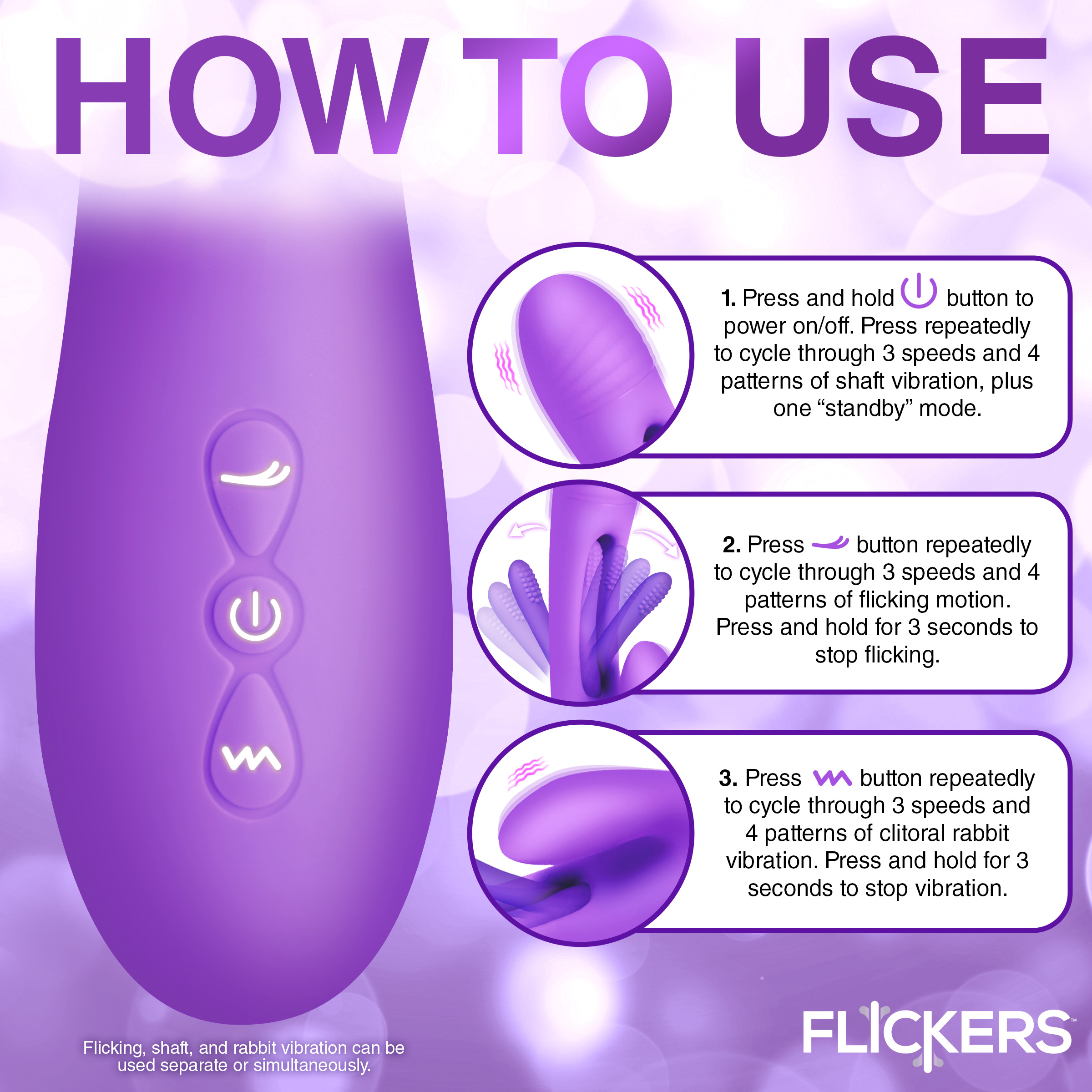 Tri Flick Silicone Flicking Rabbit Vibrator - Image 8