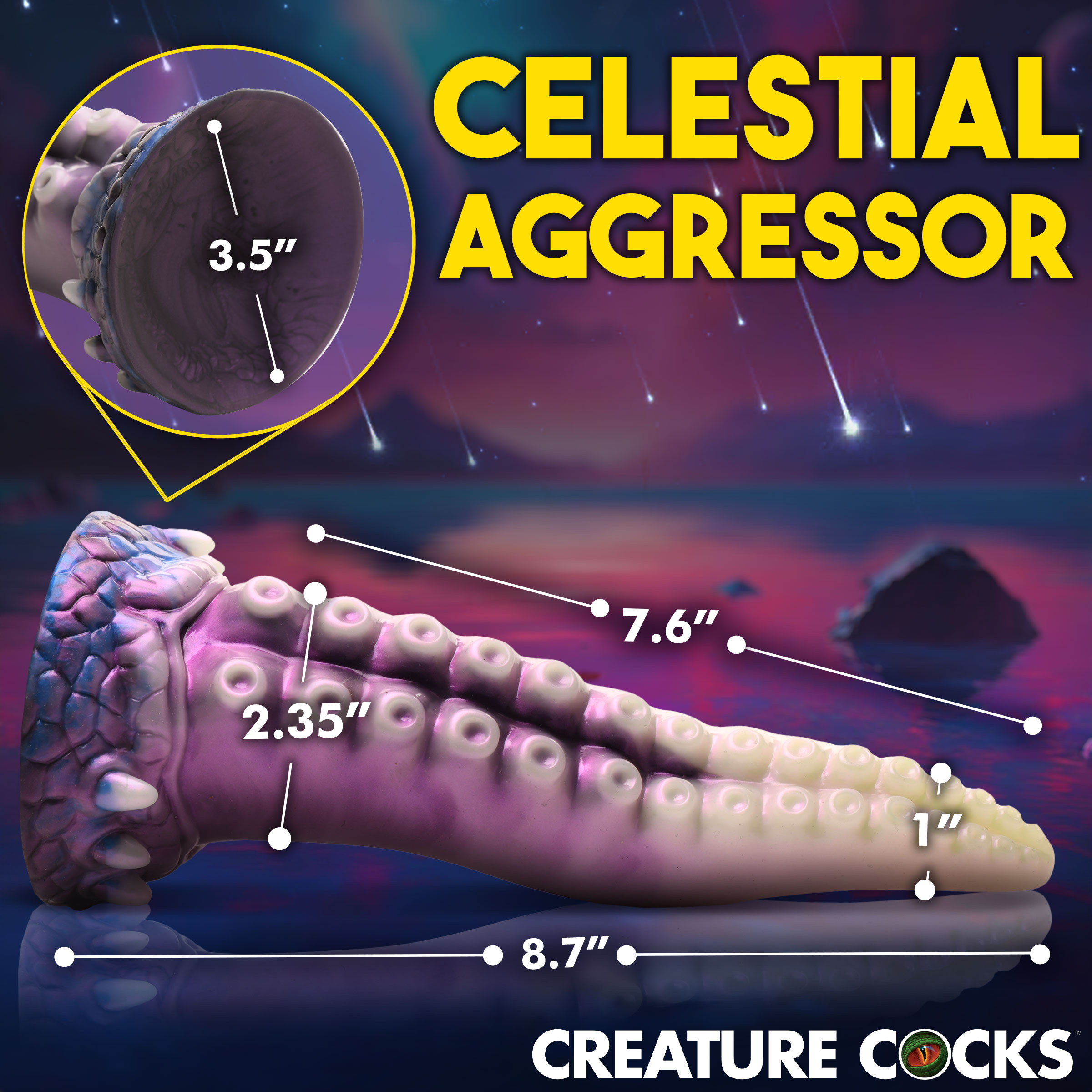 Astropus Tentacle Silicone Dildo - Creature Cocks - Image 4