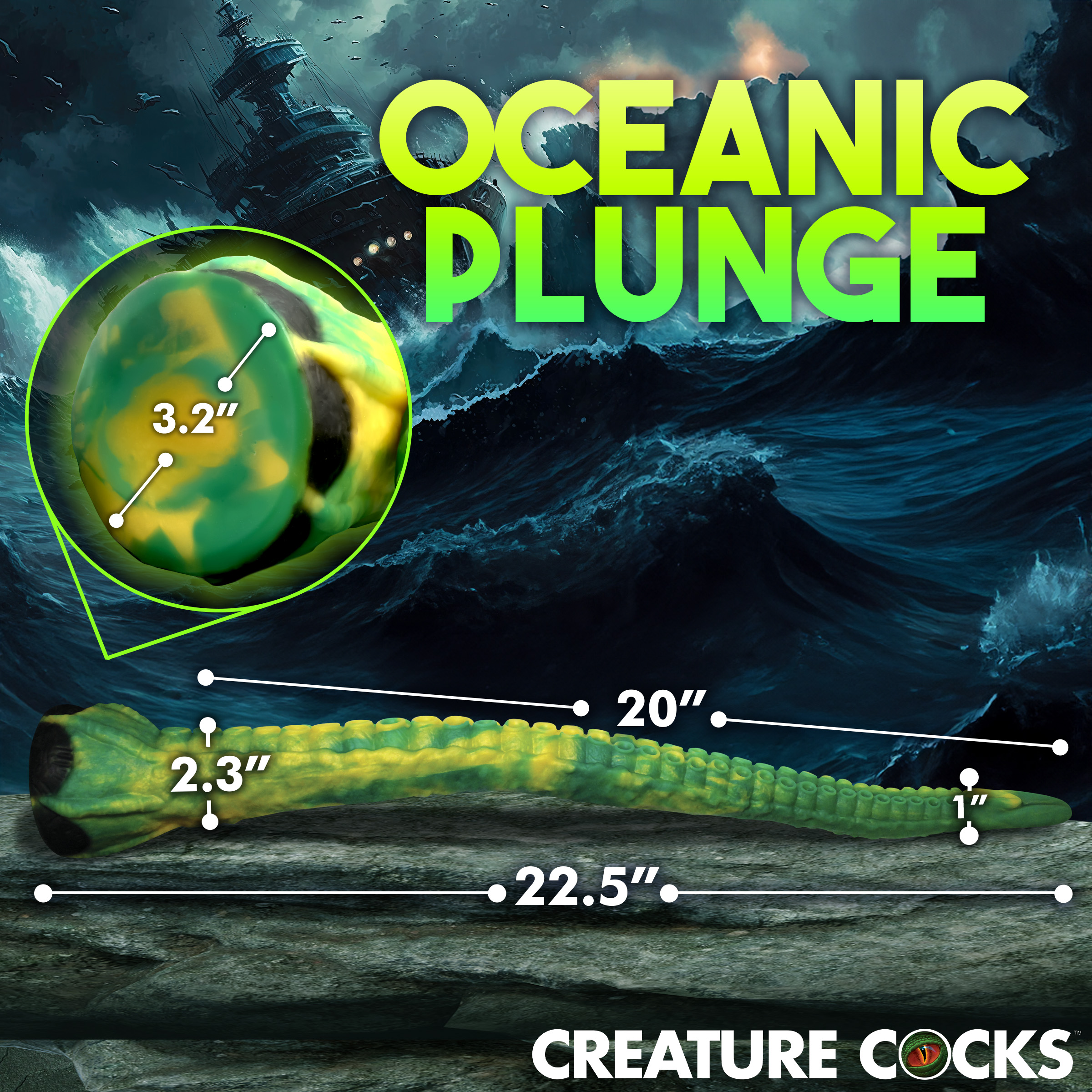 Titan Tentacle Extra Long Silicone Dildo - Creature Cocks - Image 4