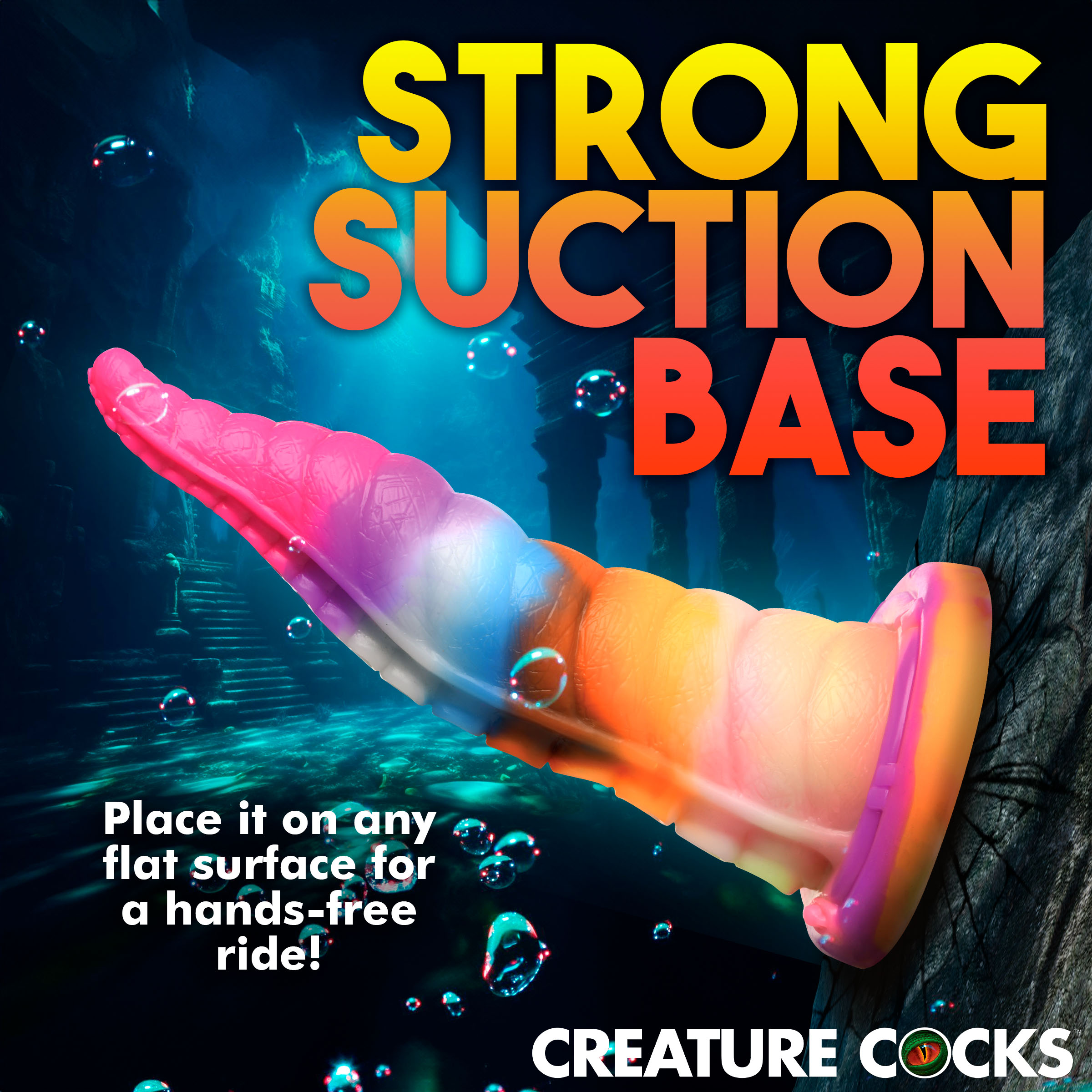 Luminoctopus Glow-In-The-Dark Tentacle Silicone Dildo - Creature Cocks - Image 8