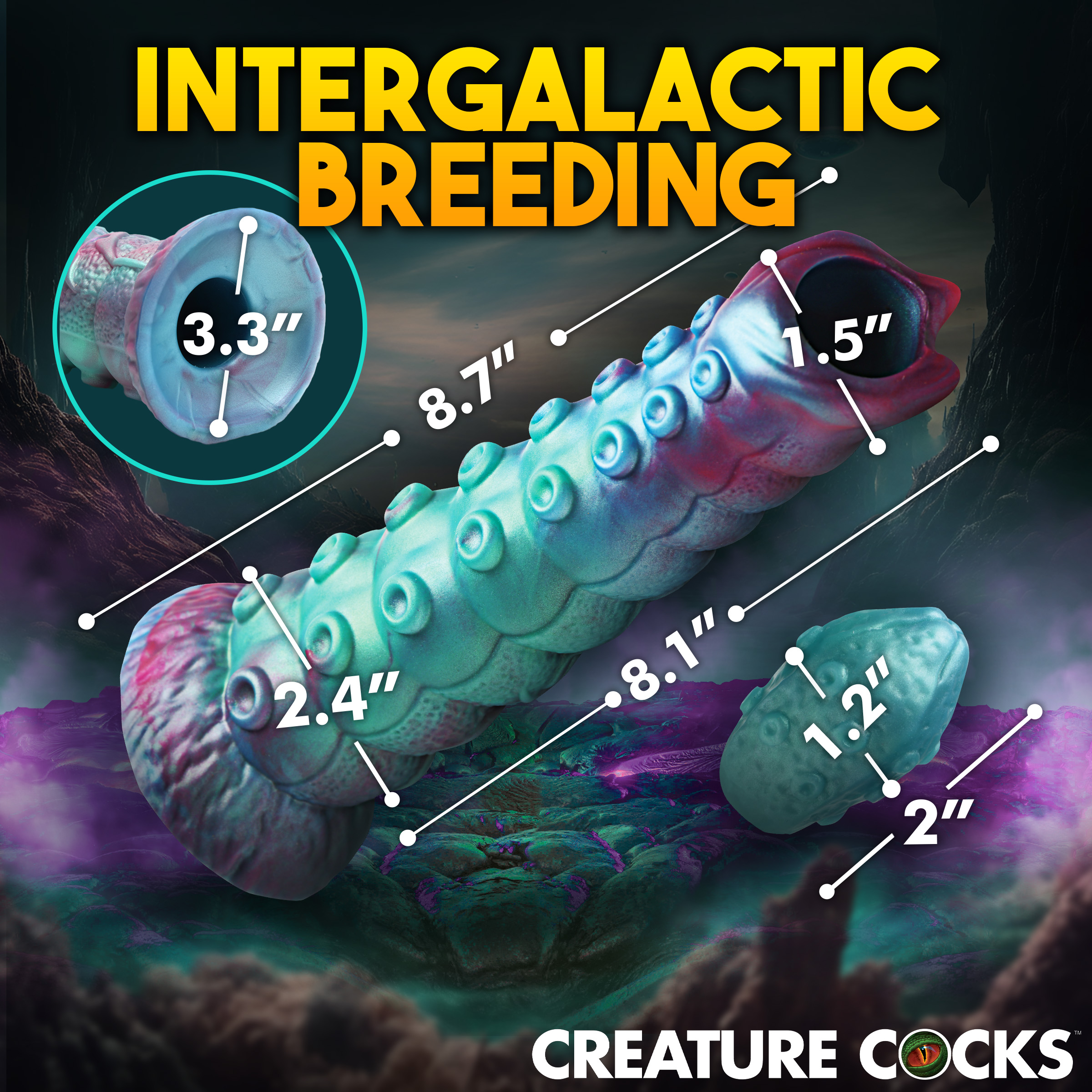Galactic Breeder Ovipositor Silicone Dildo - Creature Cocks - Image 4