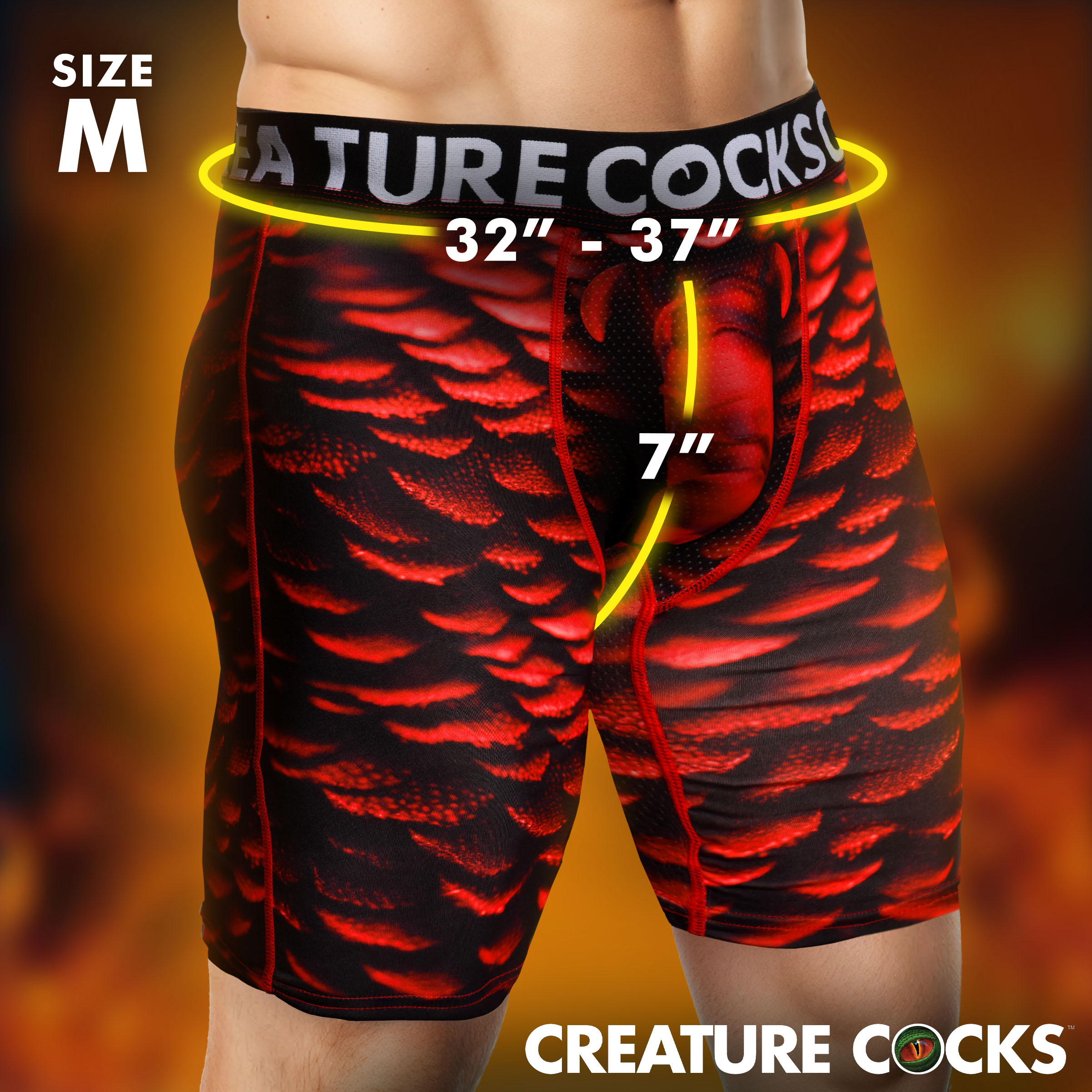 Creature Wear Horny Devil Demon Boxer Shorts - Medium - Creature Cocks - Image 5