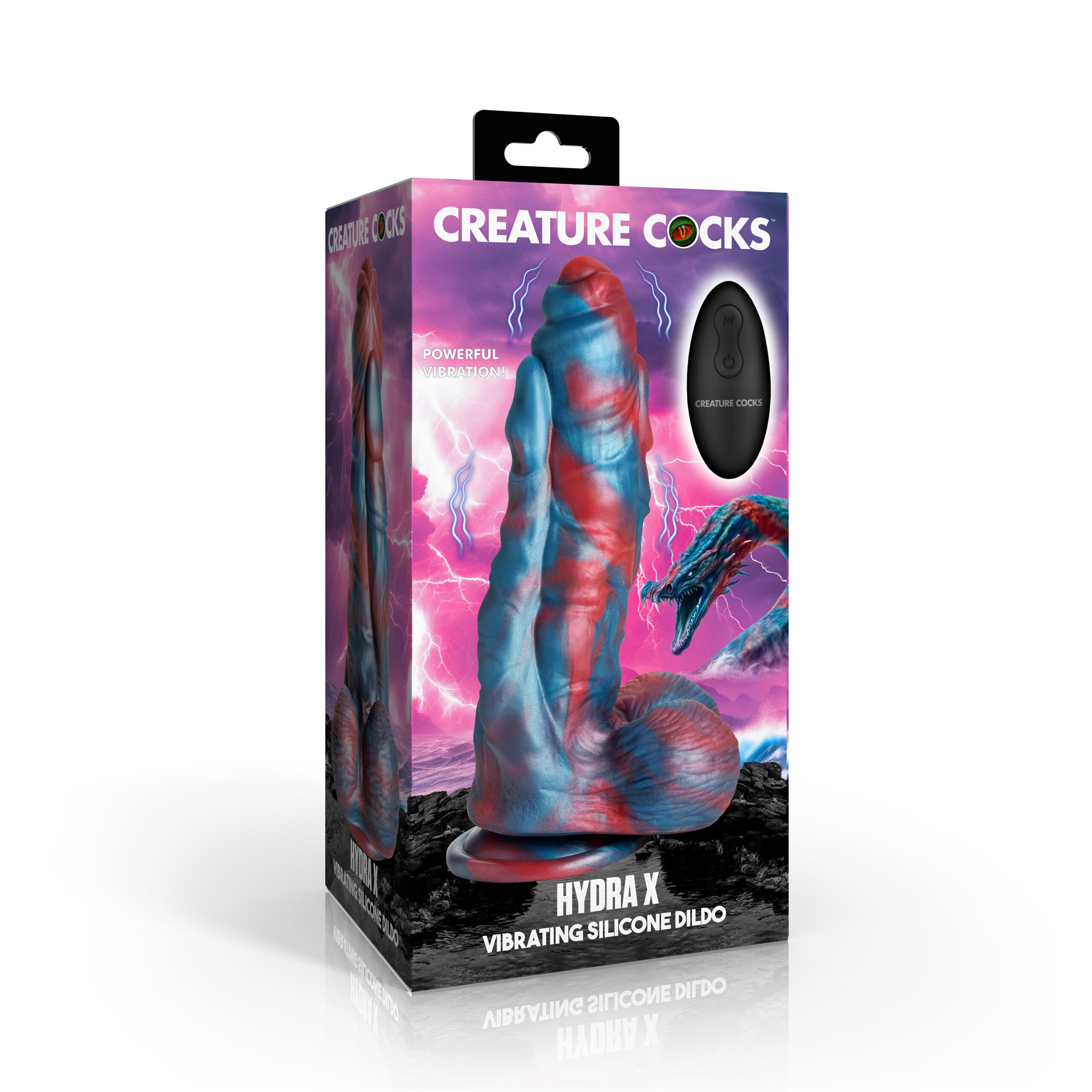 Hydra X Vibrating Silicone Dildo - Creature Cocks - Image 6
