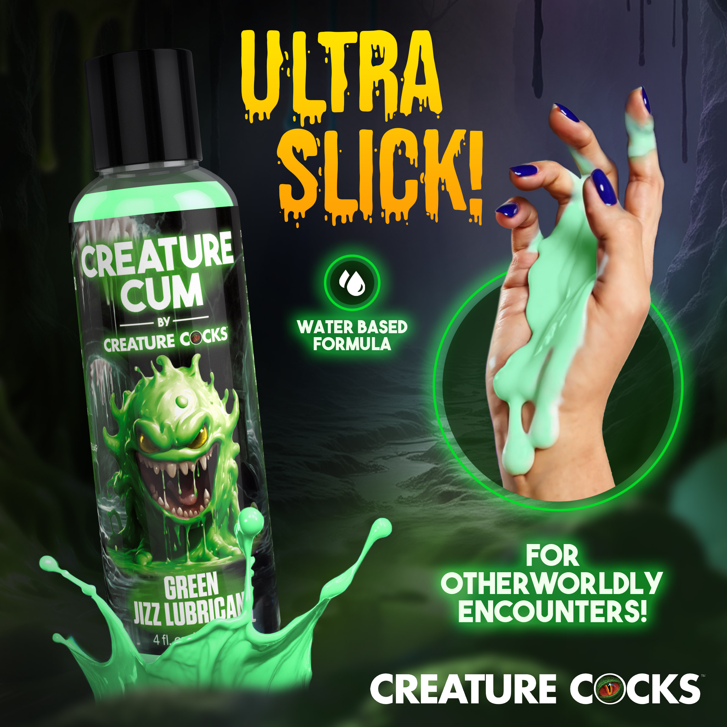 Creature Cum Green Jizz Lubricant - 4oz - Creature Cocks - Image 3