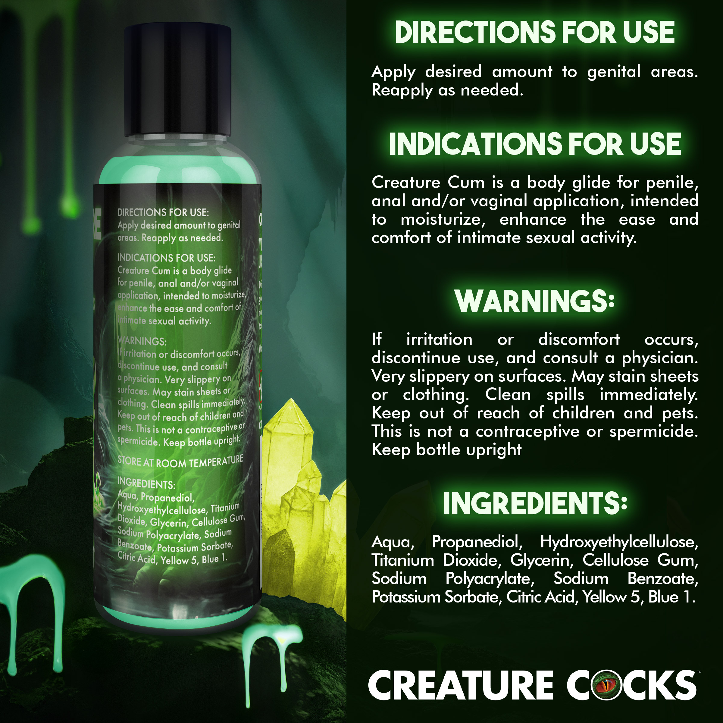 Creature Cum Green Jizz Lubricant - 4oz - Creature Cocks - Image 6