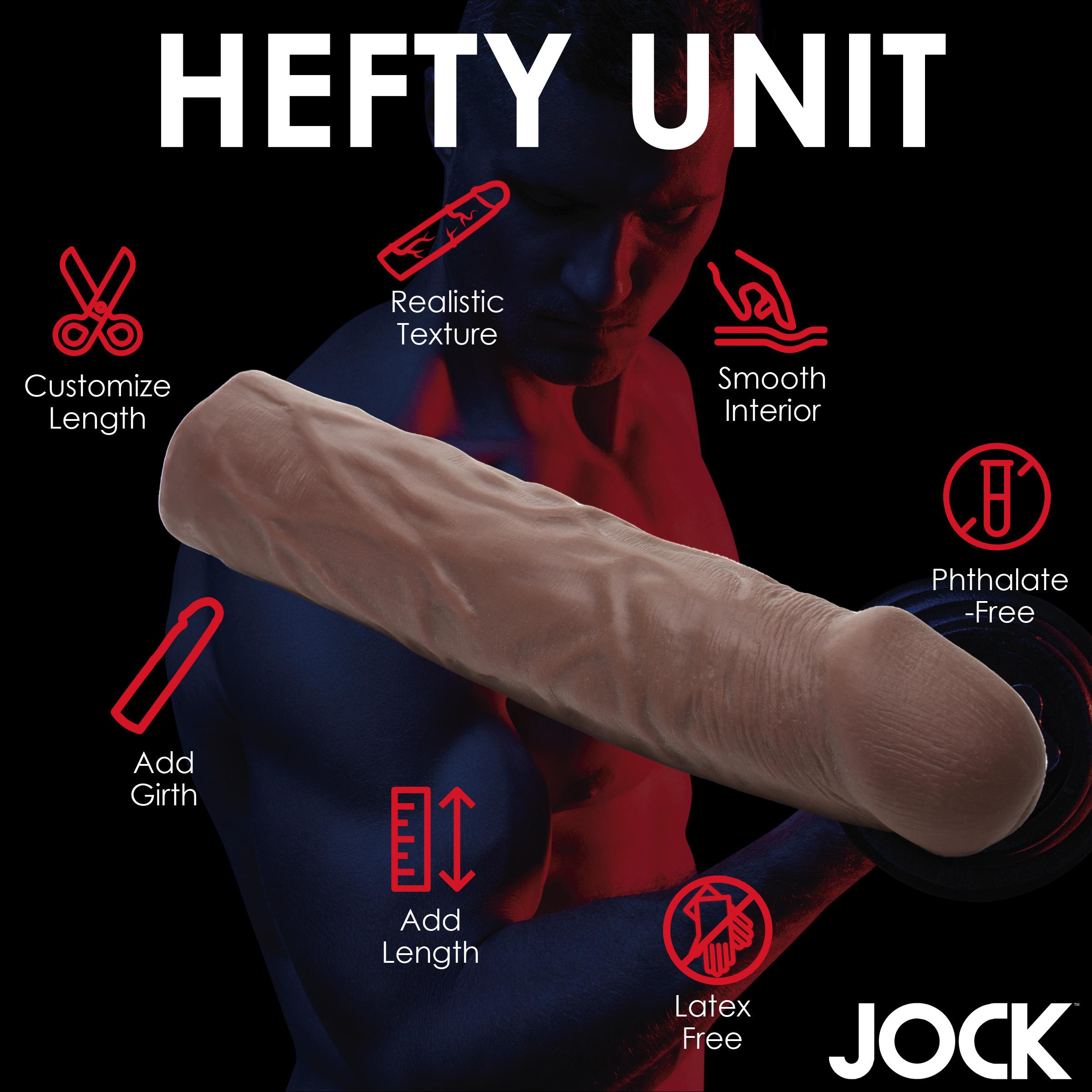 Extra Long 1.5 Inch Penis Extension - Dark - Image 4