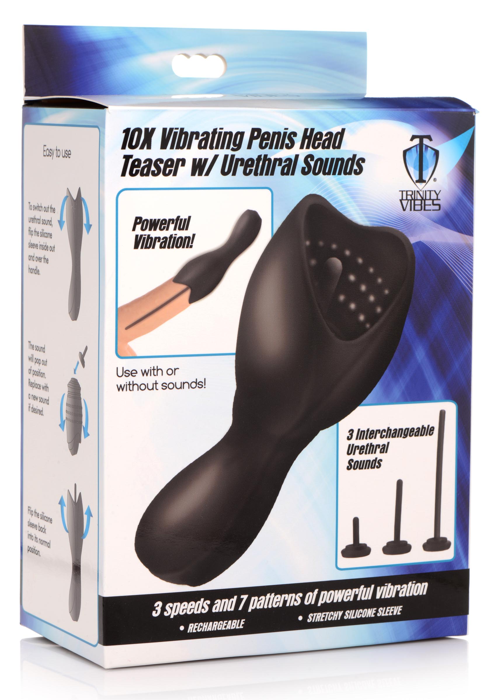 10X Vibrating Penis Head Teaser with Urethral Sounds - Image 8