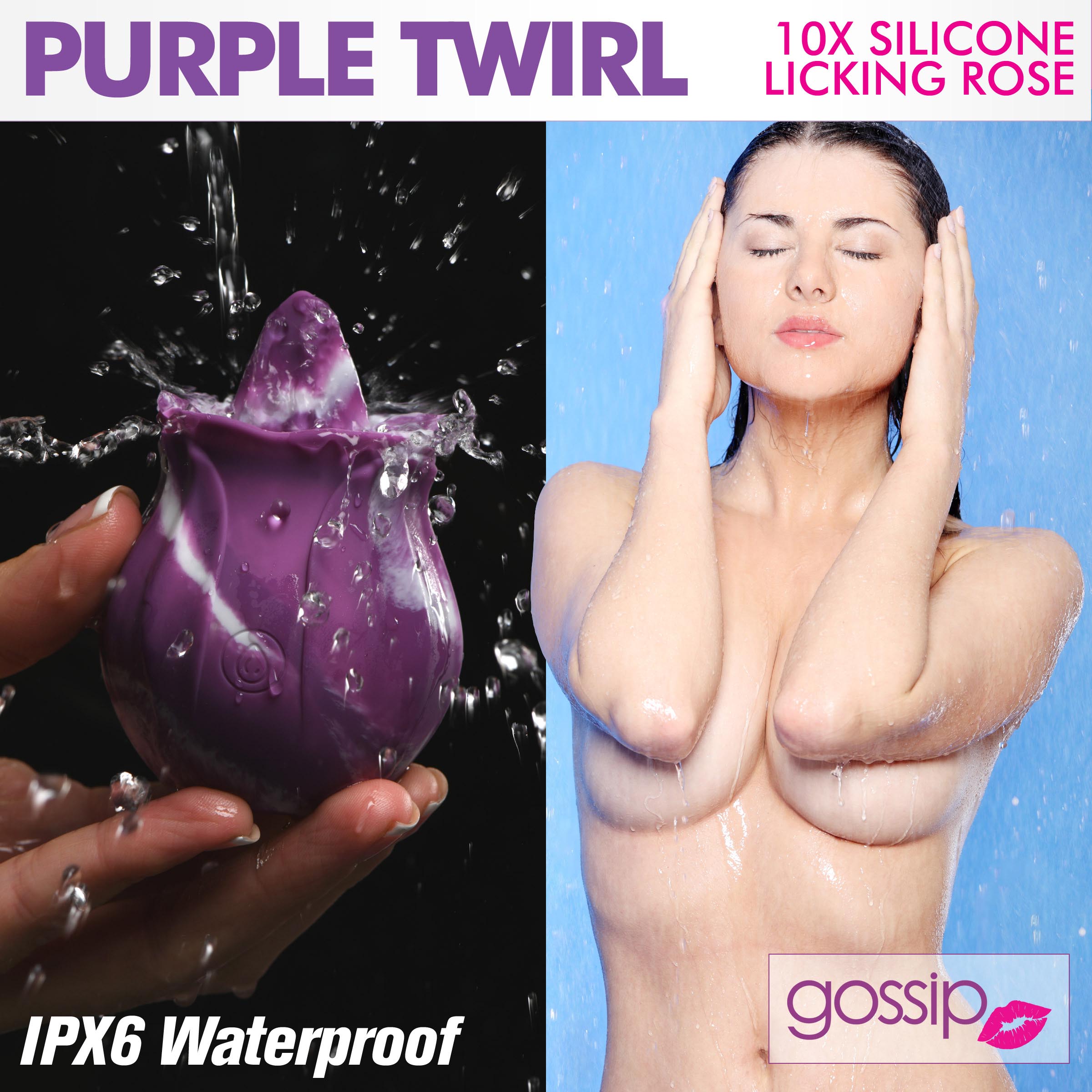 10X Purple Twirl Silicone Licking Rose - Image 3
