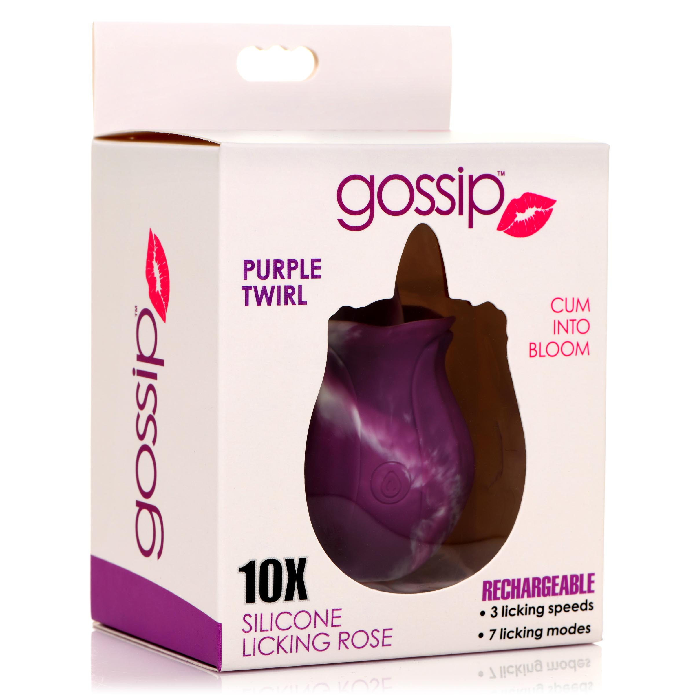 10X Purple Twirl Silicone Licking Rose - Image 8