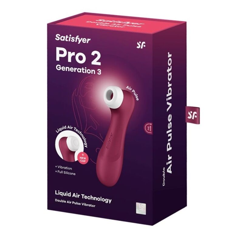 SATISFYER - PRO 2 GENERATION 3 LIQUID AIR TECHNOLOGY WINE RED - Image 9