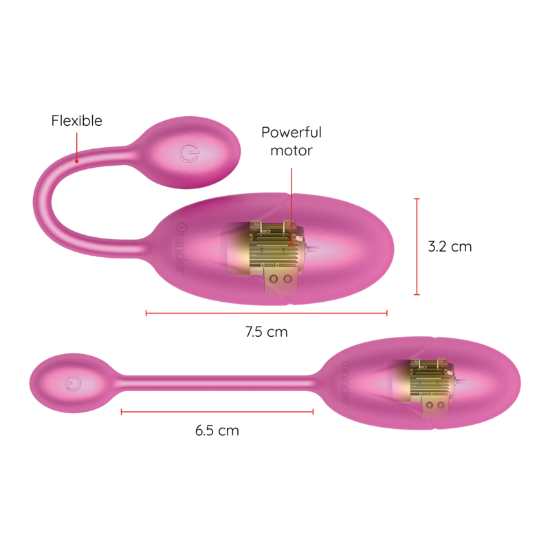 ONINDER - TOKYO VIBRATING EGG PINK 7.5 X 3.2 CM FREE APP - Image 10