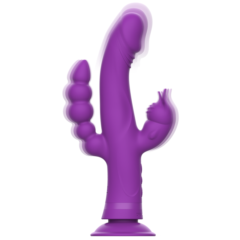 INTENSE - CASANOVA RABBIT SILICONE VIBRATOR TRIPLE MOTOR PURPLE - Image 7