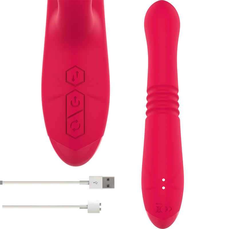 INTENSE - DUA MULTIFUNCTION RECHARGEABLE UP & DOWN VIBRATOR WITH RED TONGUE - Image 8