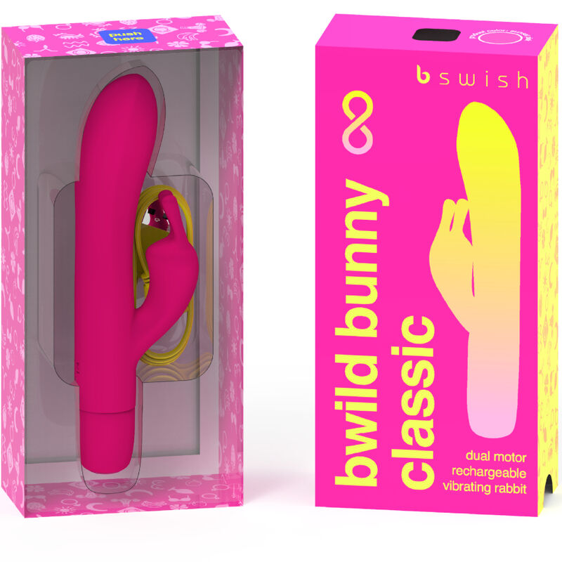 B SWISH - BWILD BUNNY INFINITE CLASSIC RECHARGEABLE VIBRATOR PINK SILICONE - Image 6