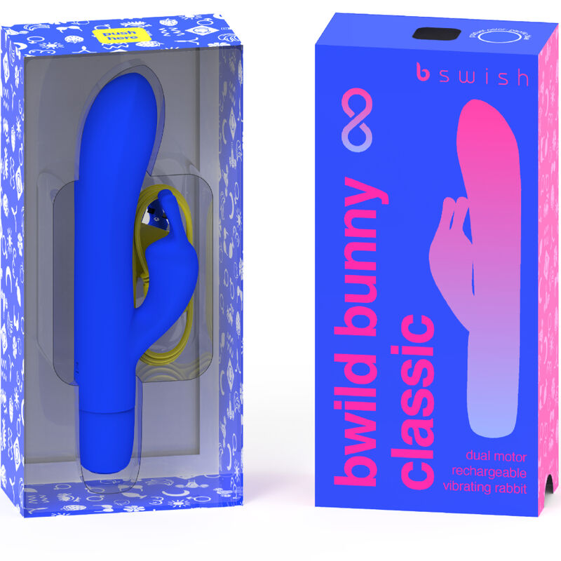 B SWISH - BWILD BUNNY INFINITE CLASSIC RECHARGEABLE VIBRATOR BLUE SILICONE - Image 6