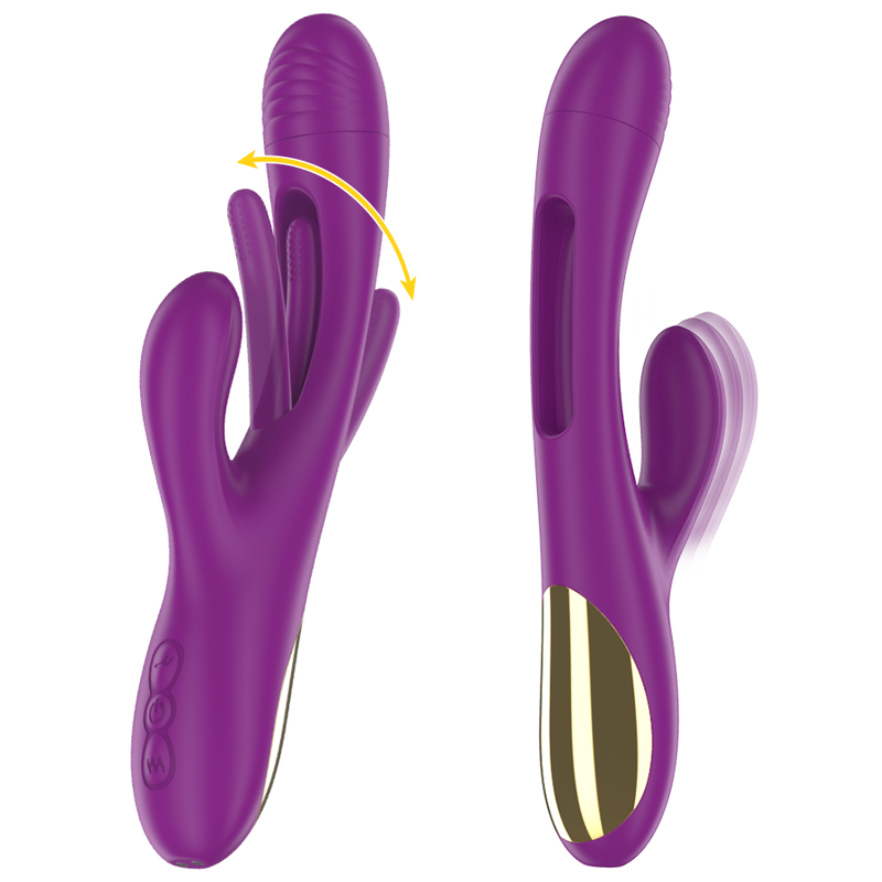 INTENSE - APOLO RECHARGEABLE MULTIFUNCTION VIBRATOR 7 VIBRATIONS WITH SWINGING MOTION PURPLE - Image 8