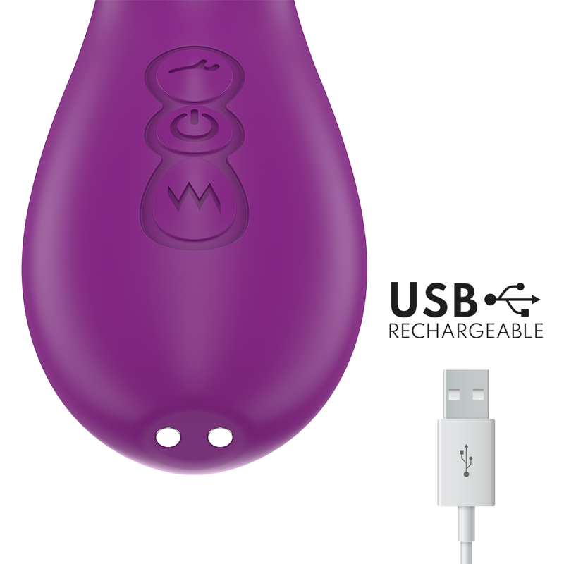 INTENSE - APOLO RECHARGEABLE MULTIFUNCTION VIBRATOR 7 VIBRATIONS WITH SWINGING MOTION PURPLE - Image 12
