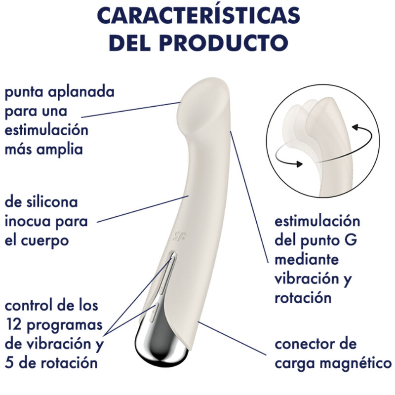 SATISFYER - SPINNING G-SPORT 1 ROTATOR VIBRATOR BEIGE - Image 10