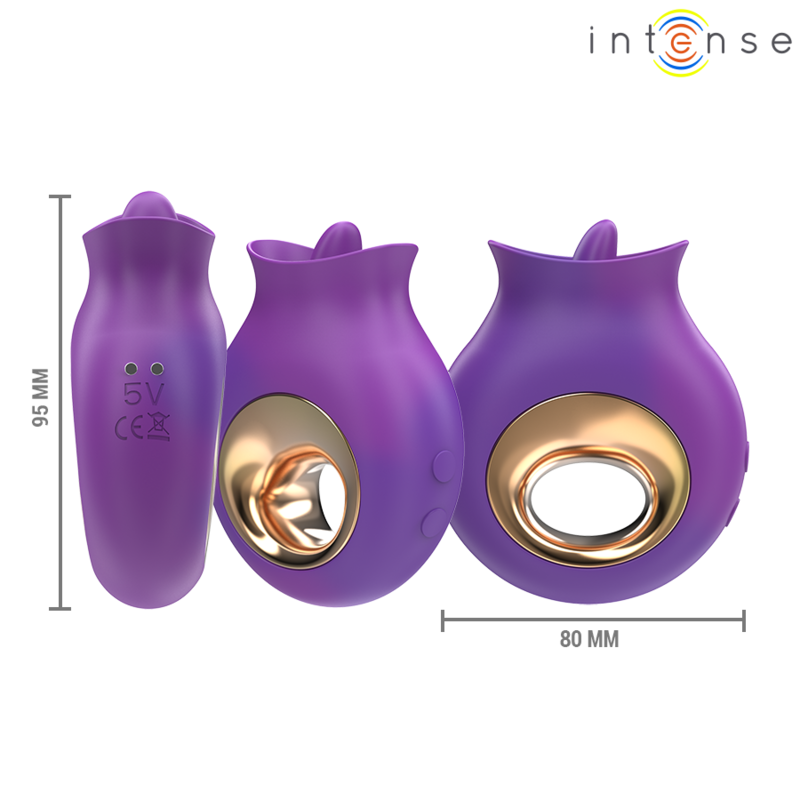 INTENSE - TULI CLITORIS STIMULATOR 9 VIBRATIONS & 9 OSCILLATIONS PURPLE - Image 7
