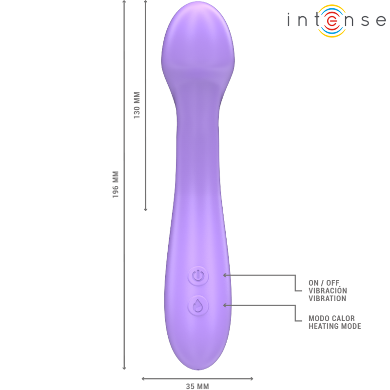 INTENSE - BECKY VIBRATOR 19 CM HEATABLE 7 VIBRATIONS PURPLE - Image 10