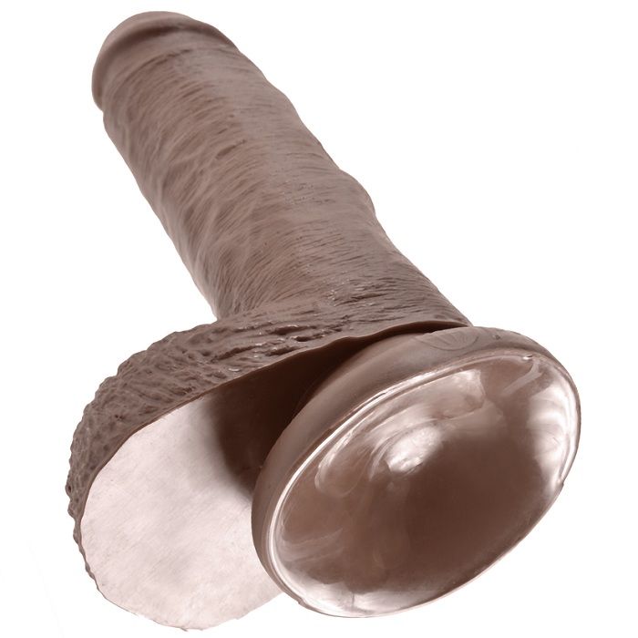 KING COCK - 7 DILDO BROWN WITH BALLS 17.8 CM - Image 9