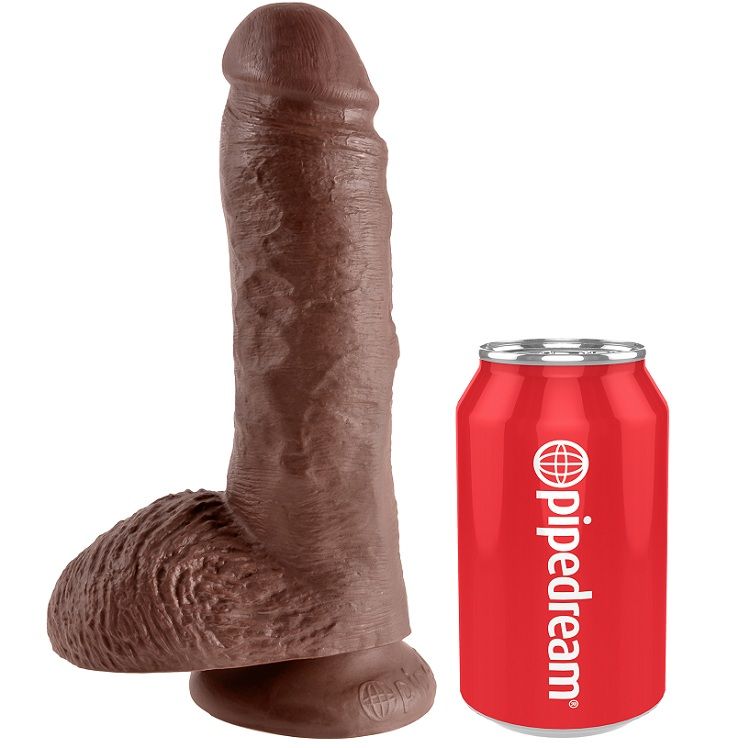 KING COCK 8" COCK BROWN WITH BALLS 20.3 CM - Image 3