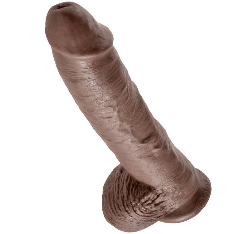 KING COCK - 10 DILDO BROWN WITH BALLS 25.4 CM - Image 4