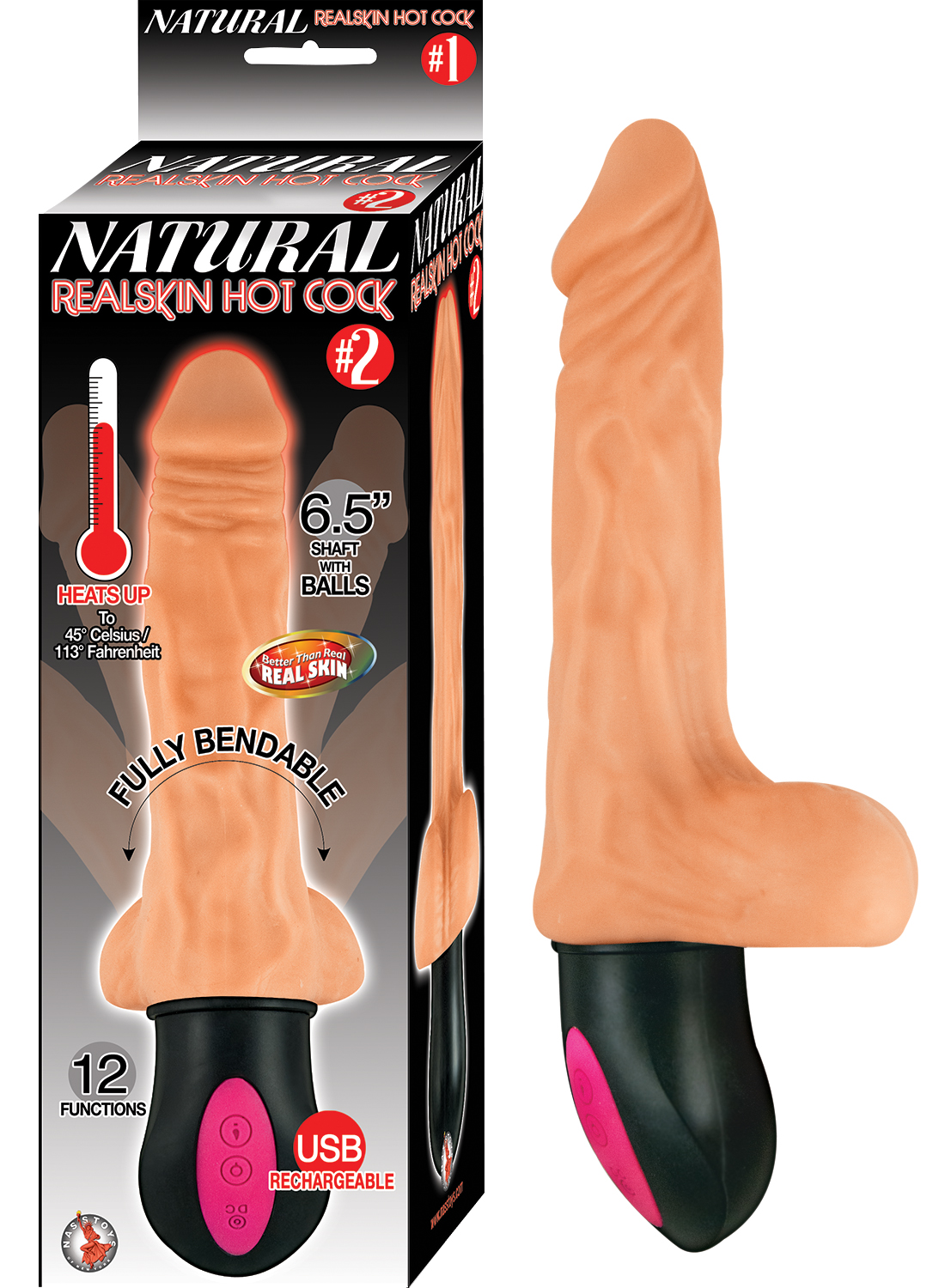 Natural Realskin Hot Cock #2 - Flesh - Image 2