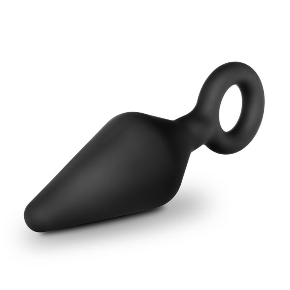 Anal Adventures - Platinum - Silicone Loop Plug - Small - Black - Image 4