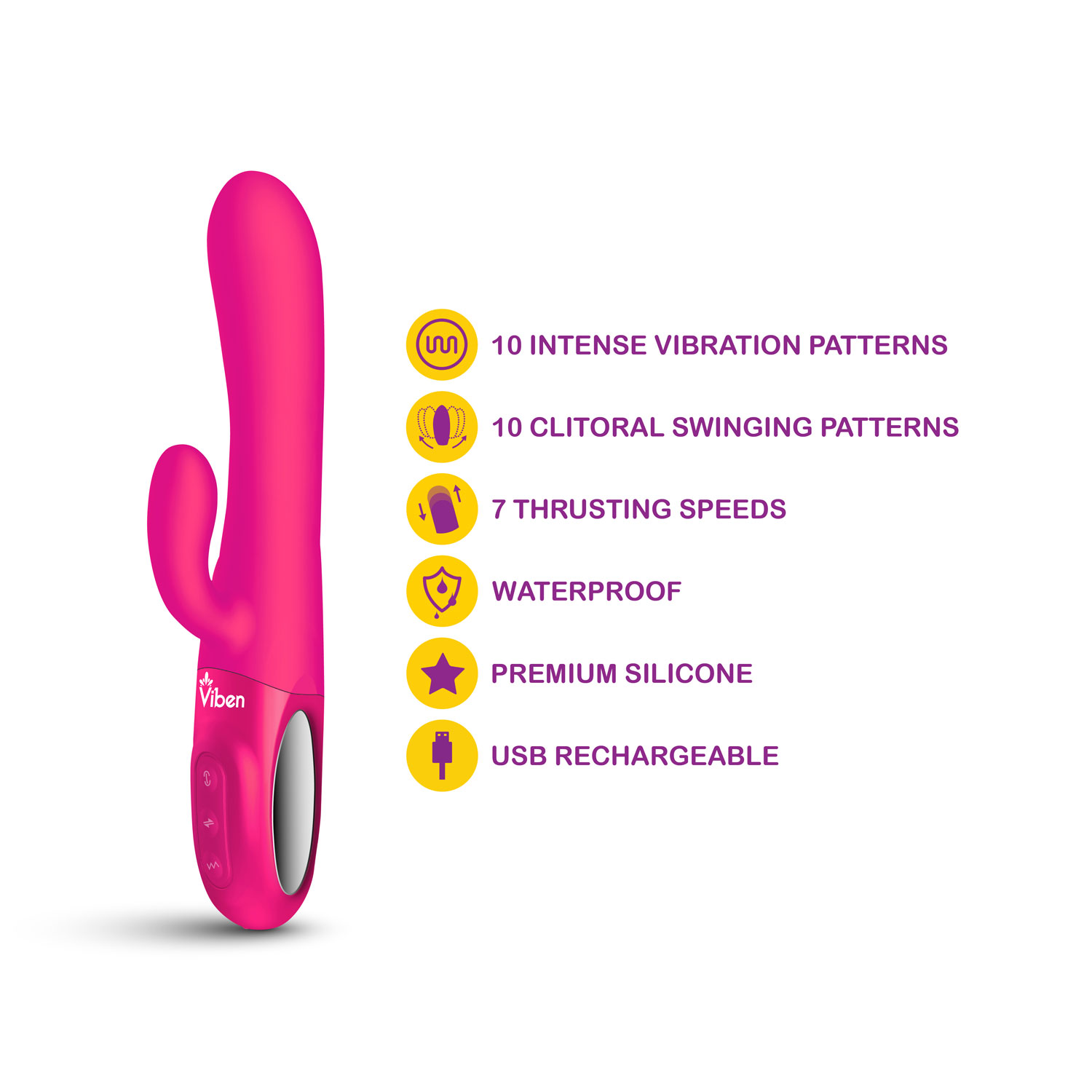 Hypnotic Clit Teaser and Thrusting Rabbit - Hot Pink - Image 3
