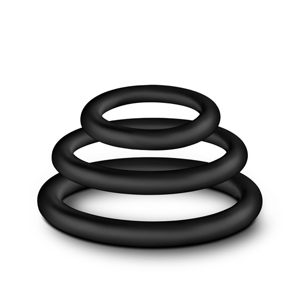 Performance - Vs4 Pure Premium Silicone Cockring Set - Black - Image 3