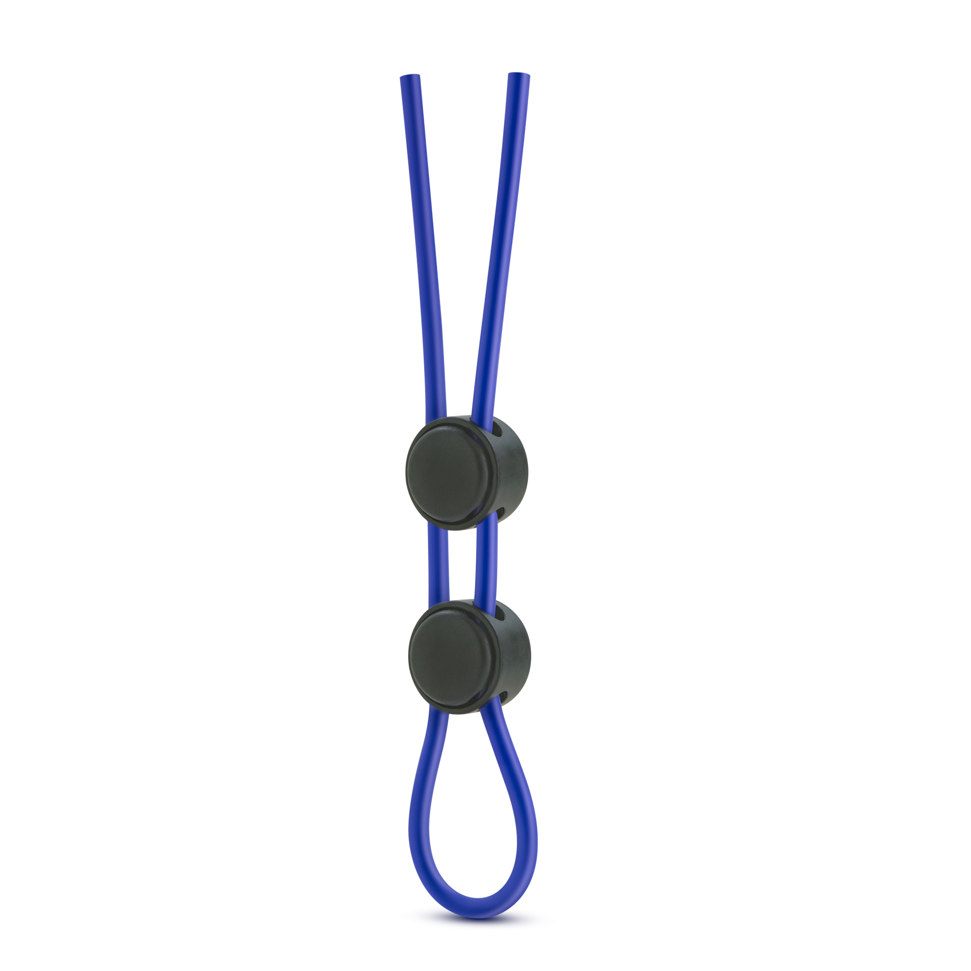 Stay Hard - Silicone Double Loop Cock Ring - Blue - Image 2