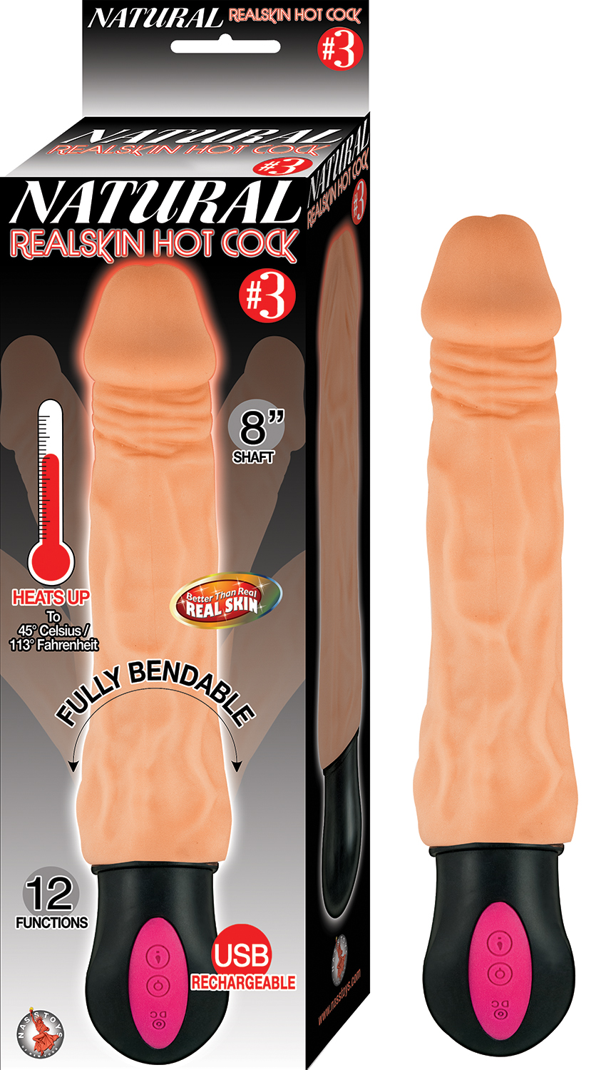 Natural Realskin Hot Cock #3 - Flesh - Image 3