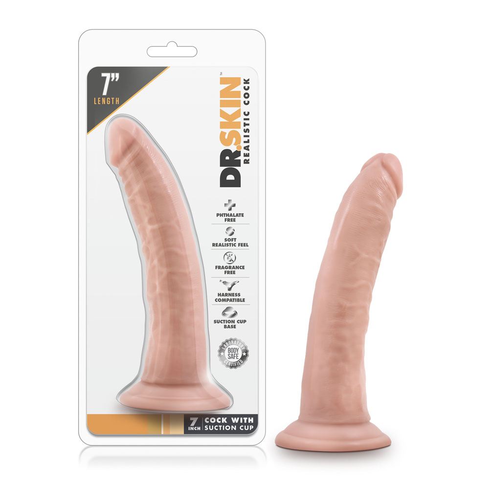 Dr. Skin 7 Inch Cock W / Suction Cup - Vanilla - Image 4