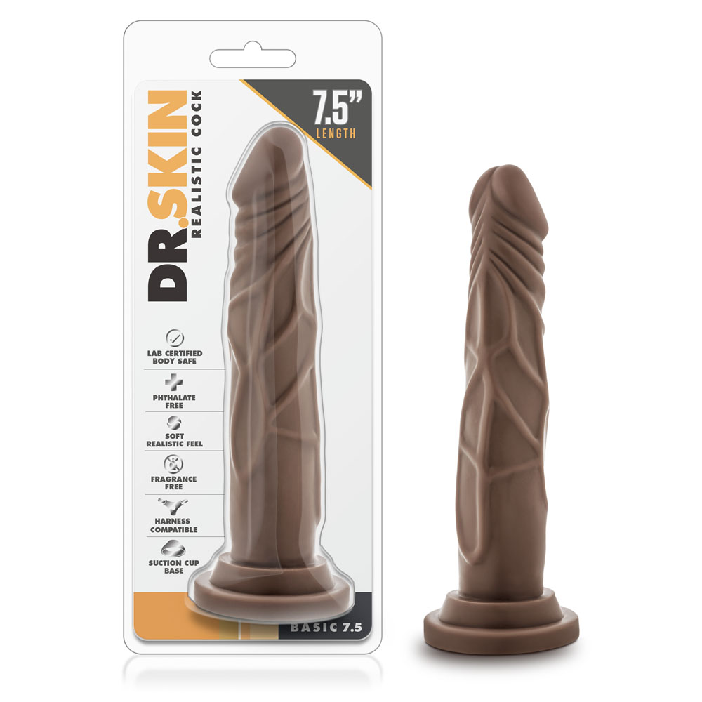 Dr. Skin - Realistic Cock - Basic 7.5 - Chocolate - Image 2